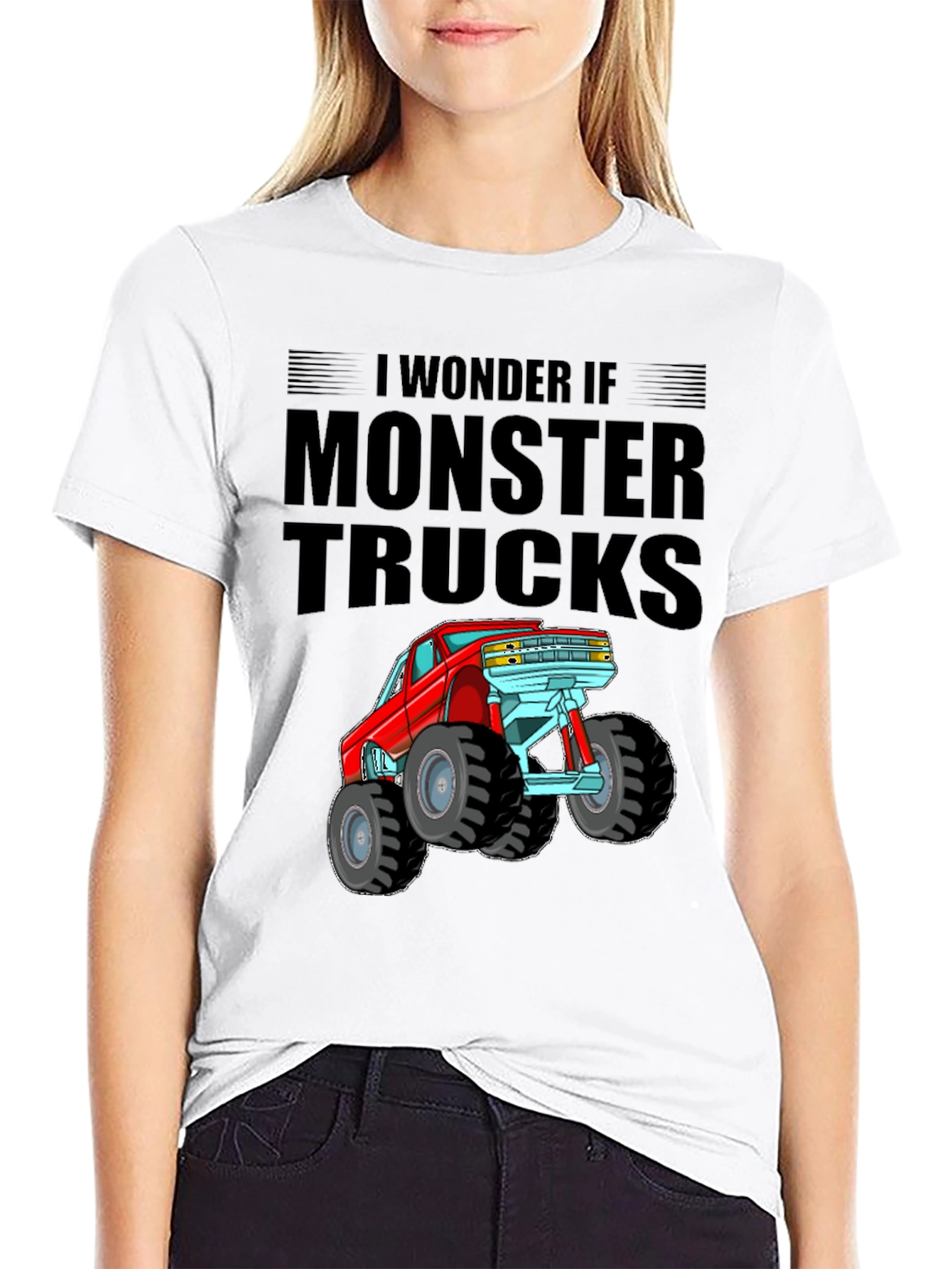 Monster Truck Graphic Tee - Black Cotton T-Shirt