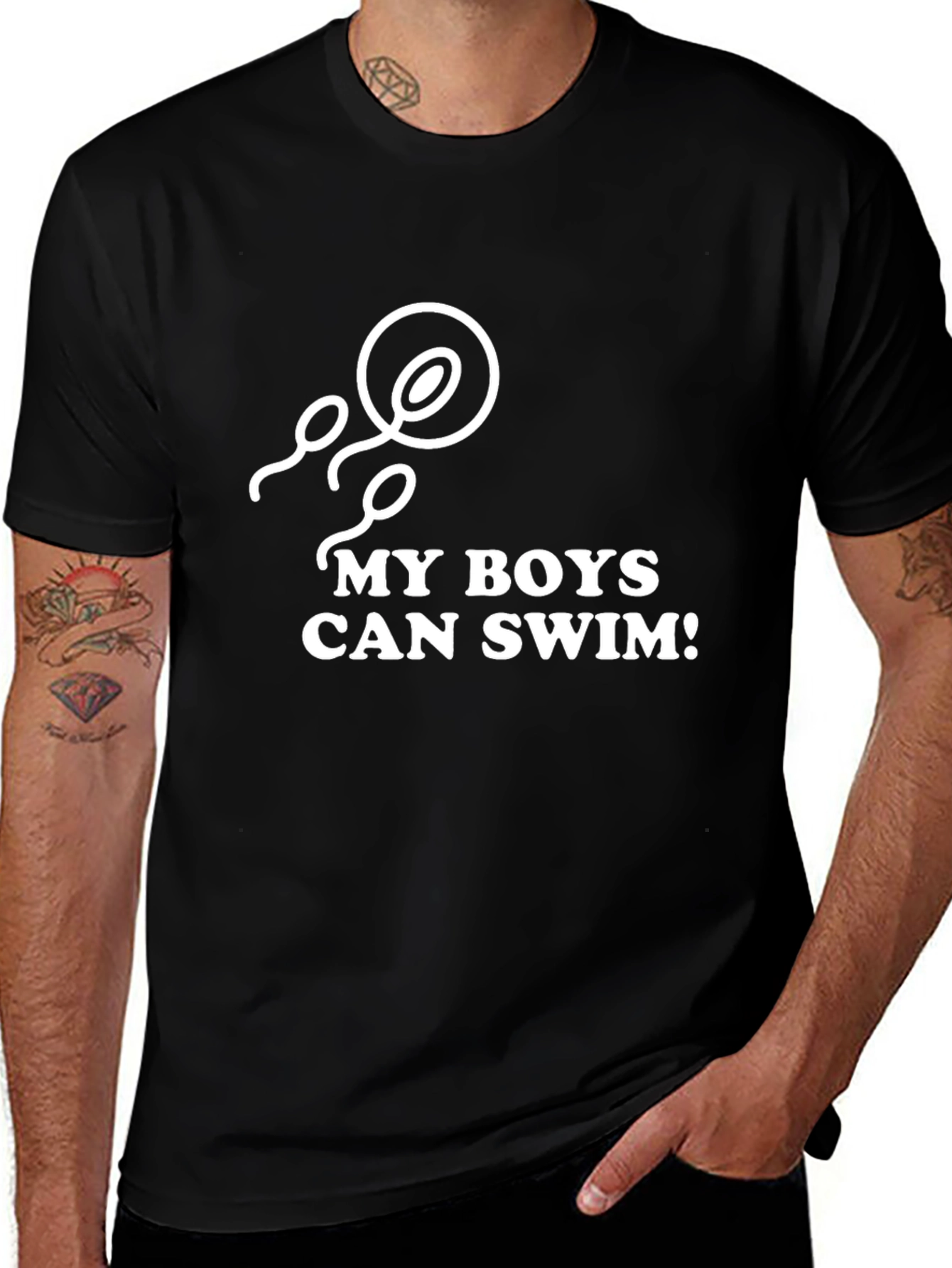 My Boys Can Swim Mens Graphic Tee