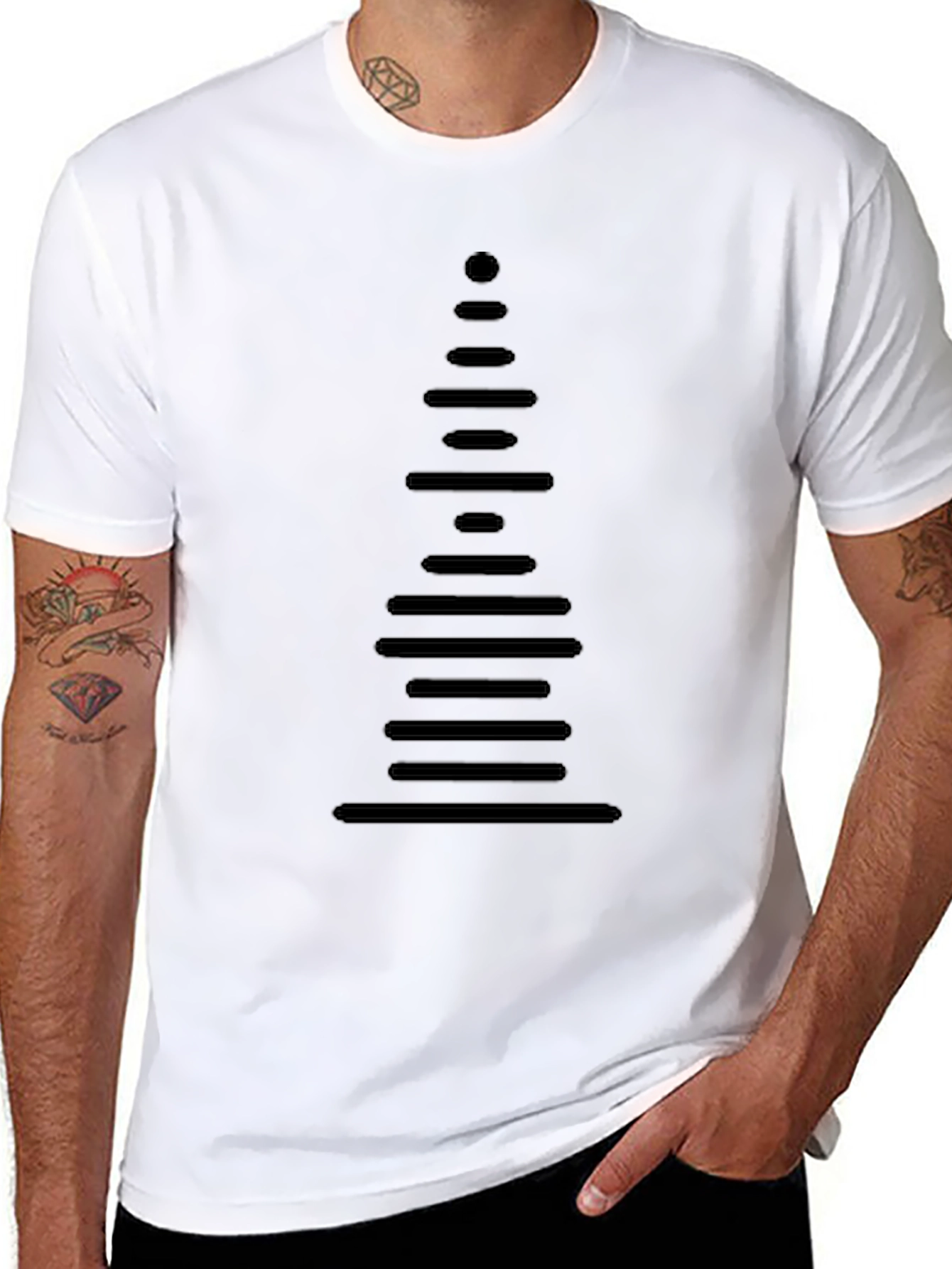 Modern Graphic Tee - Black - Soundwave Design