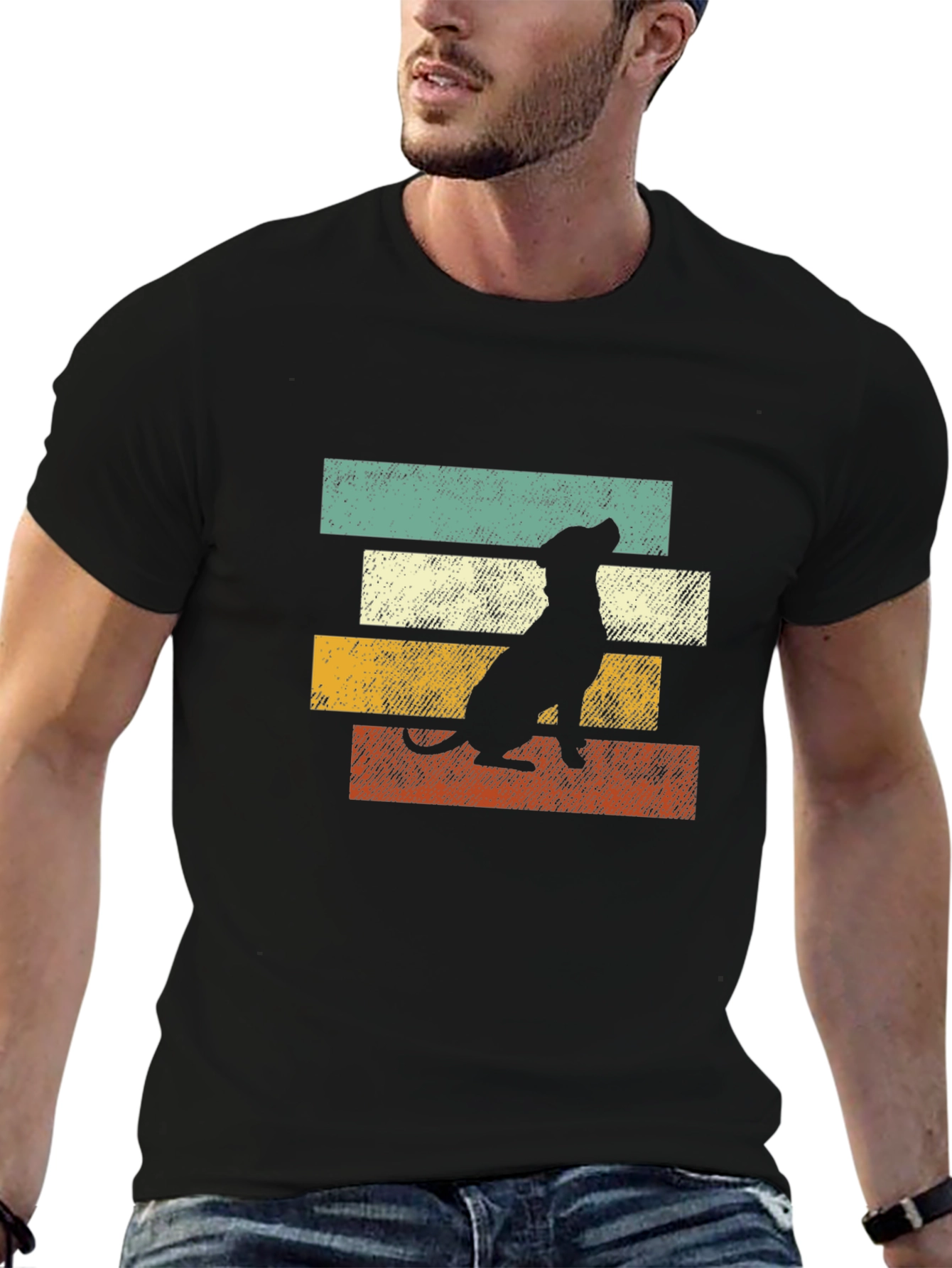 Retro Dog Silhouette Graphic Tee