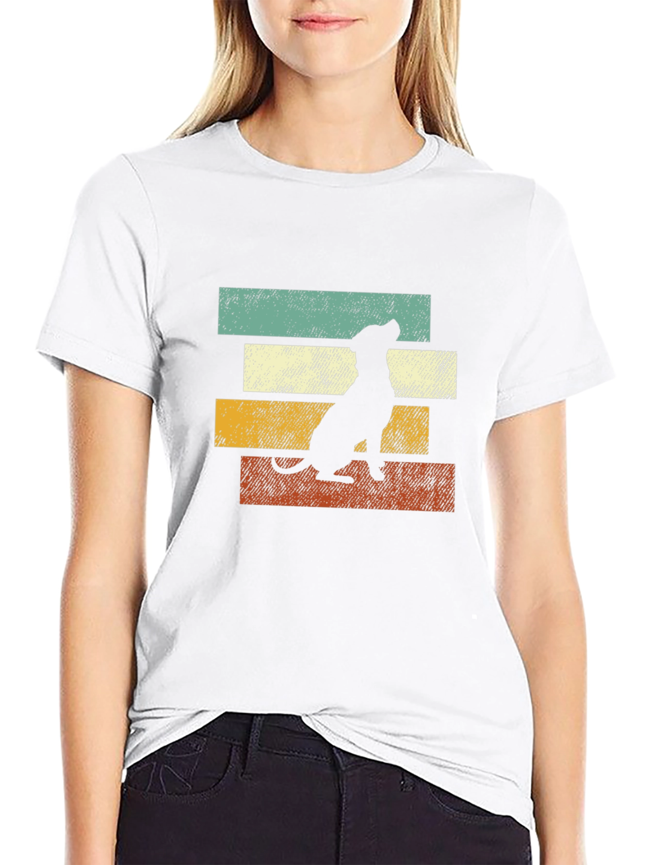 Retro Dog Silhouette Graphic Tee
