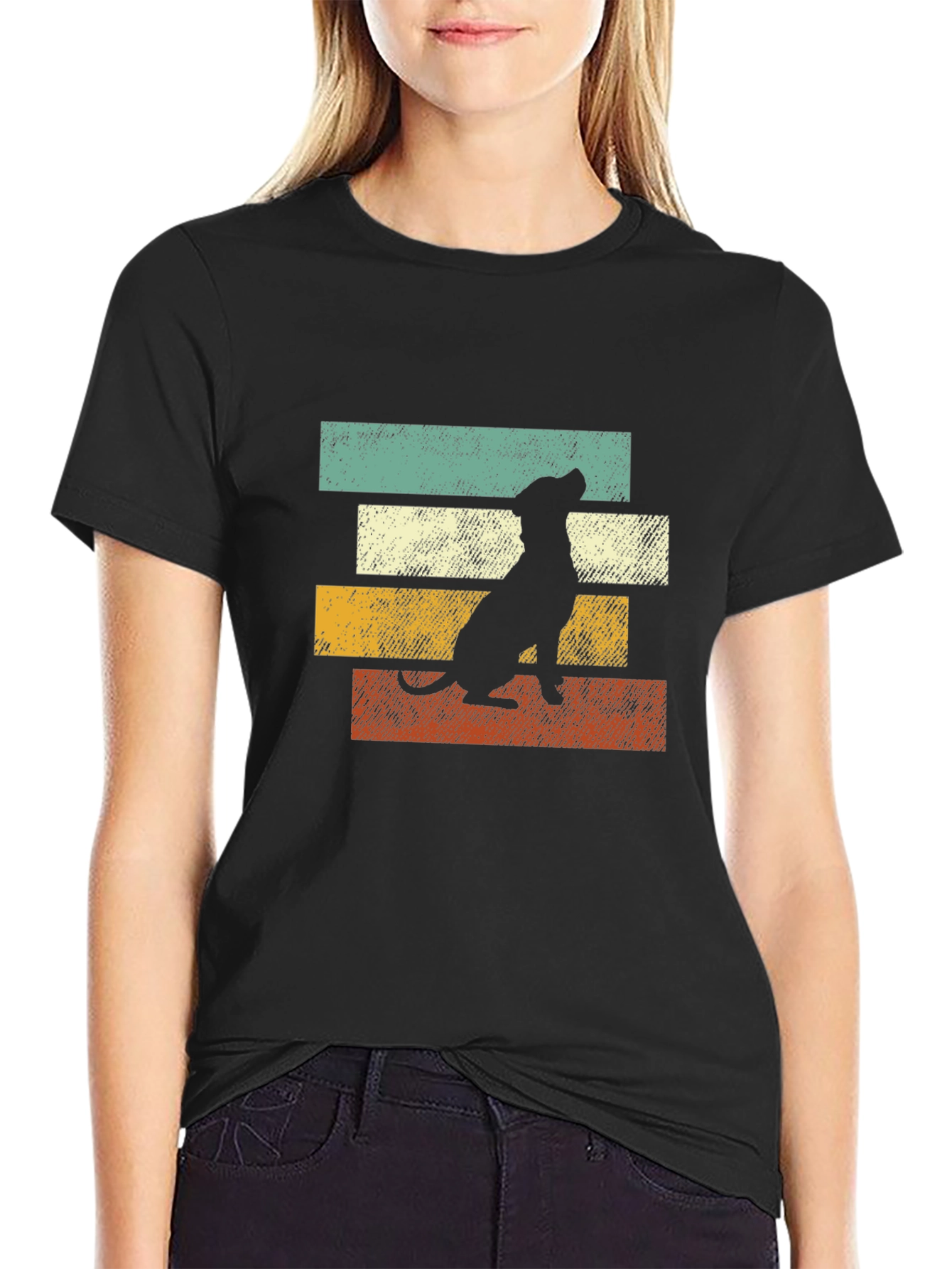 Retro Dog Silhouette Graphic Tee