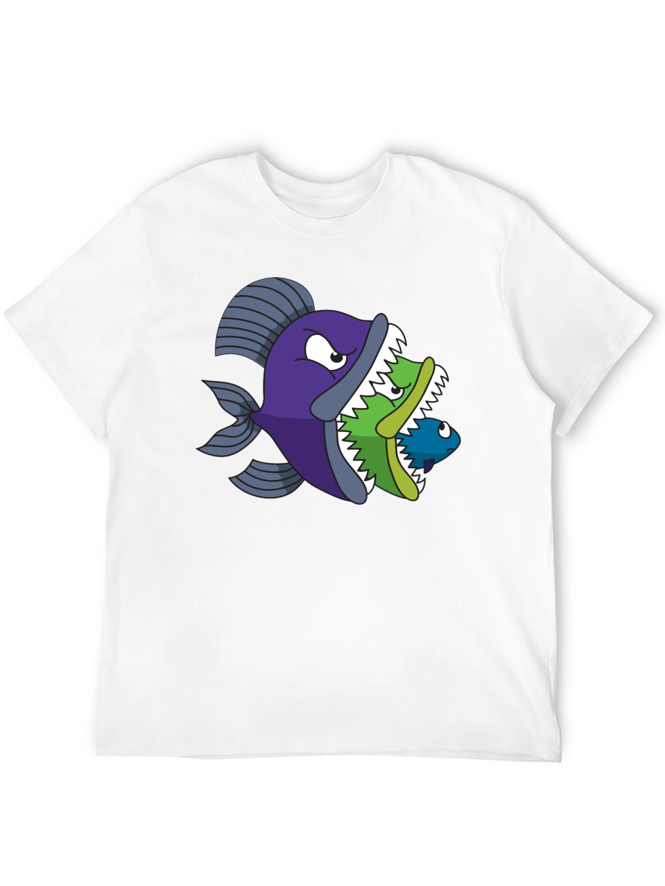 Fish Eats Fish Graphic Tee - Black T-Shirt