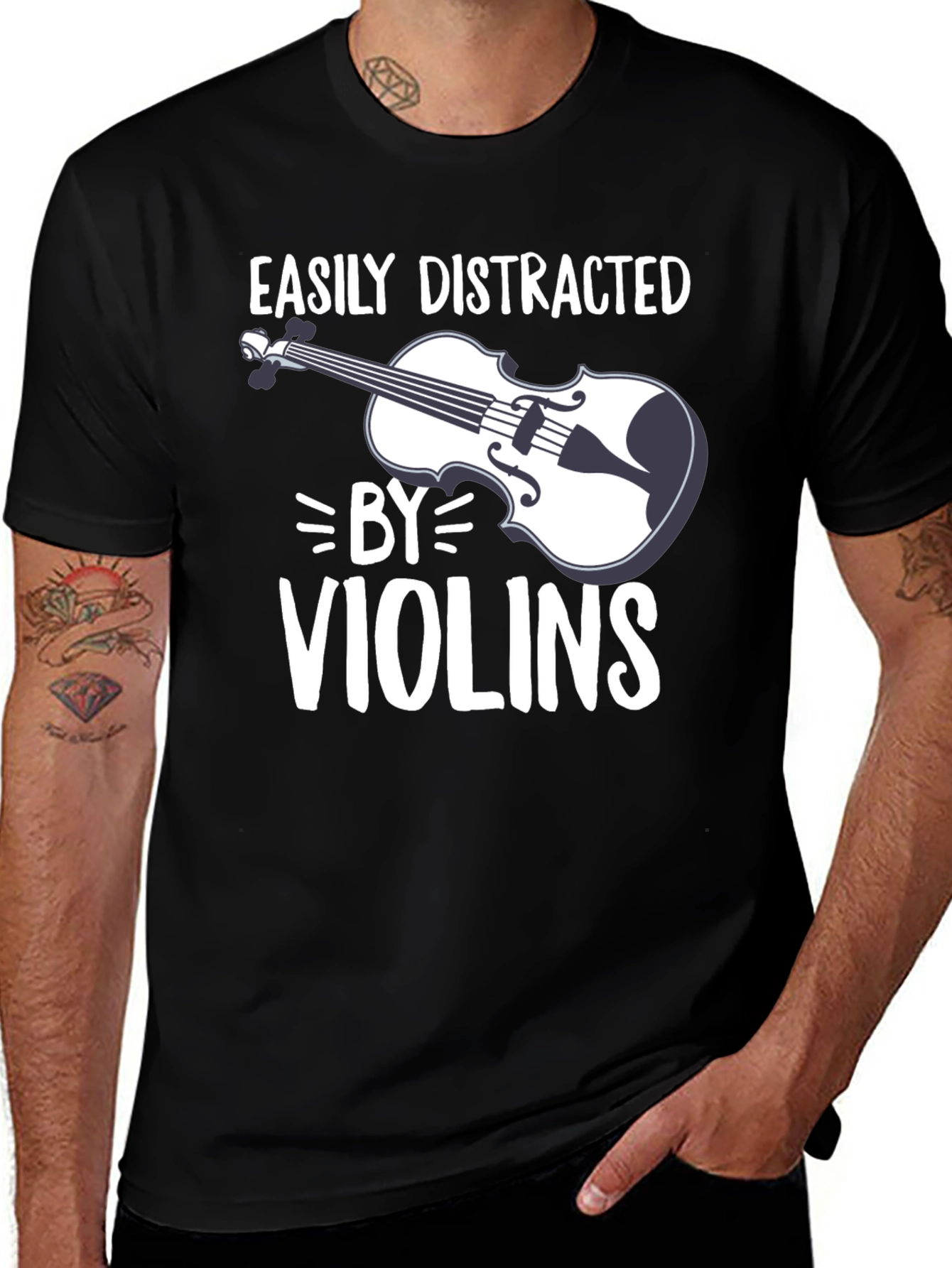 Easily Distracted by Violins Graphic Tee