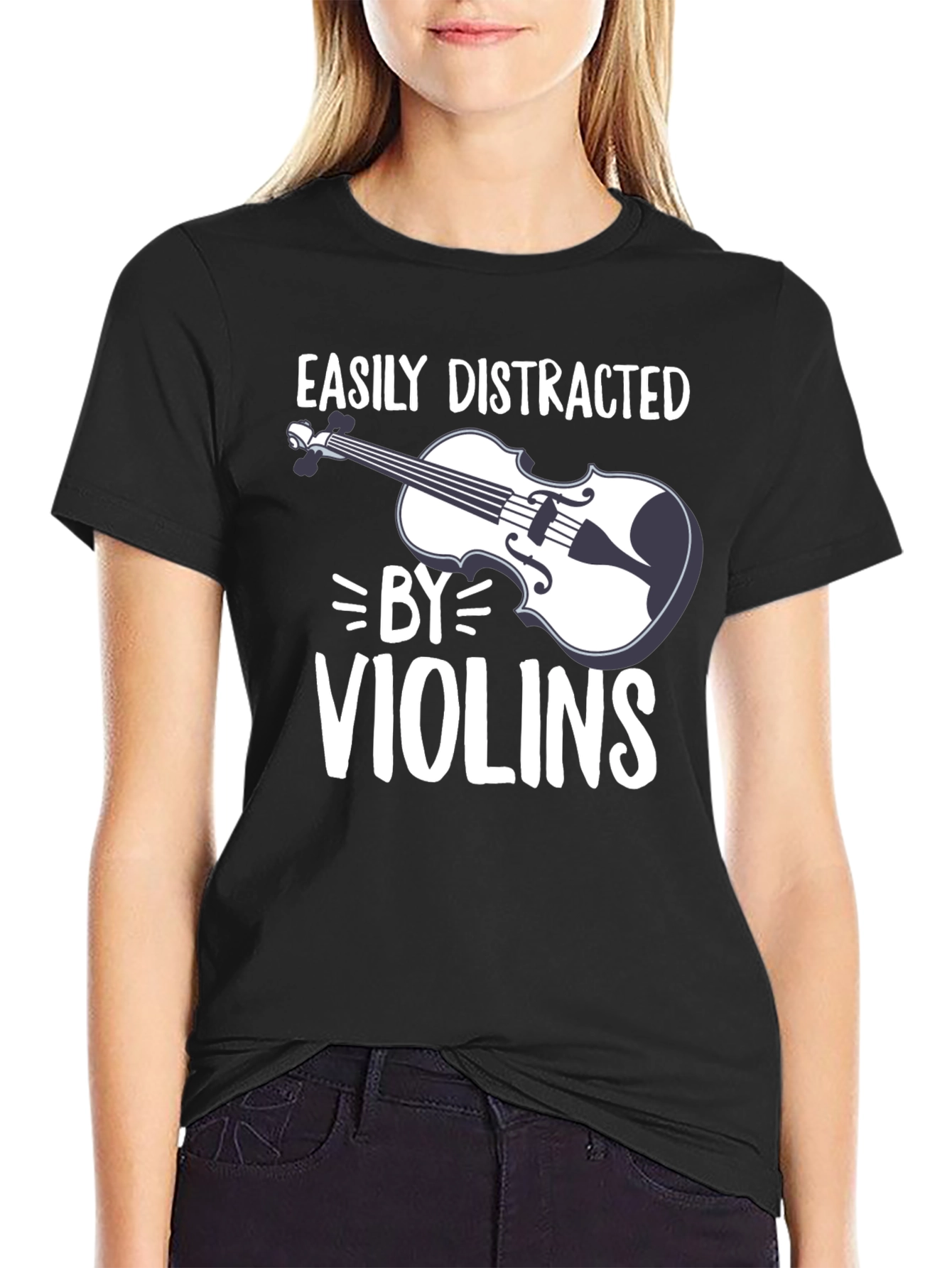 Easily Distracted by Violins Graphic Tee