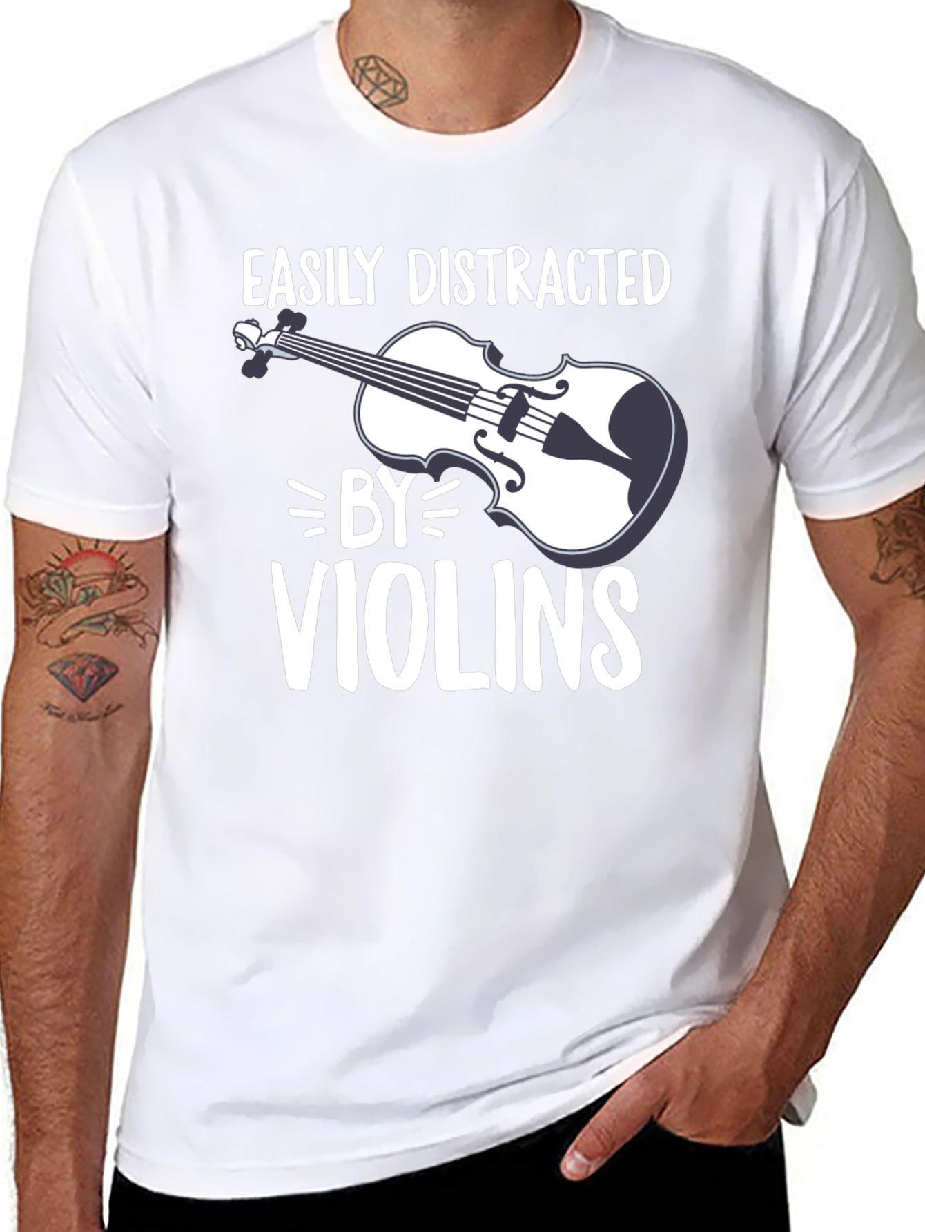 Easily Distracted by Violins Graphic Tee