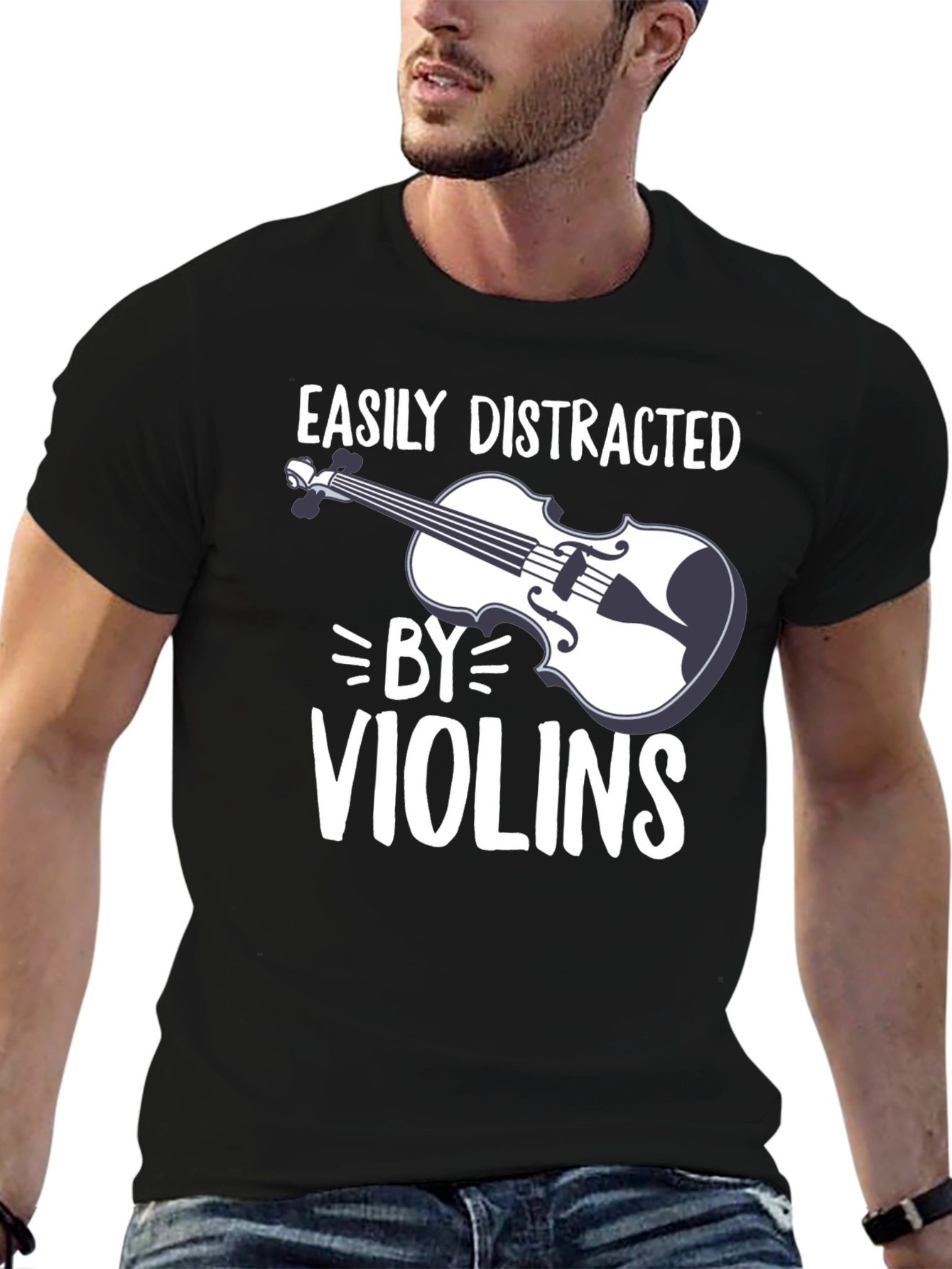 Easily Distracted by Violins Graphic Tee