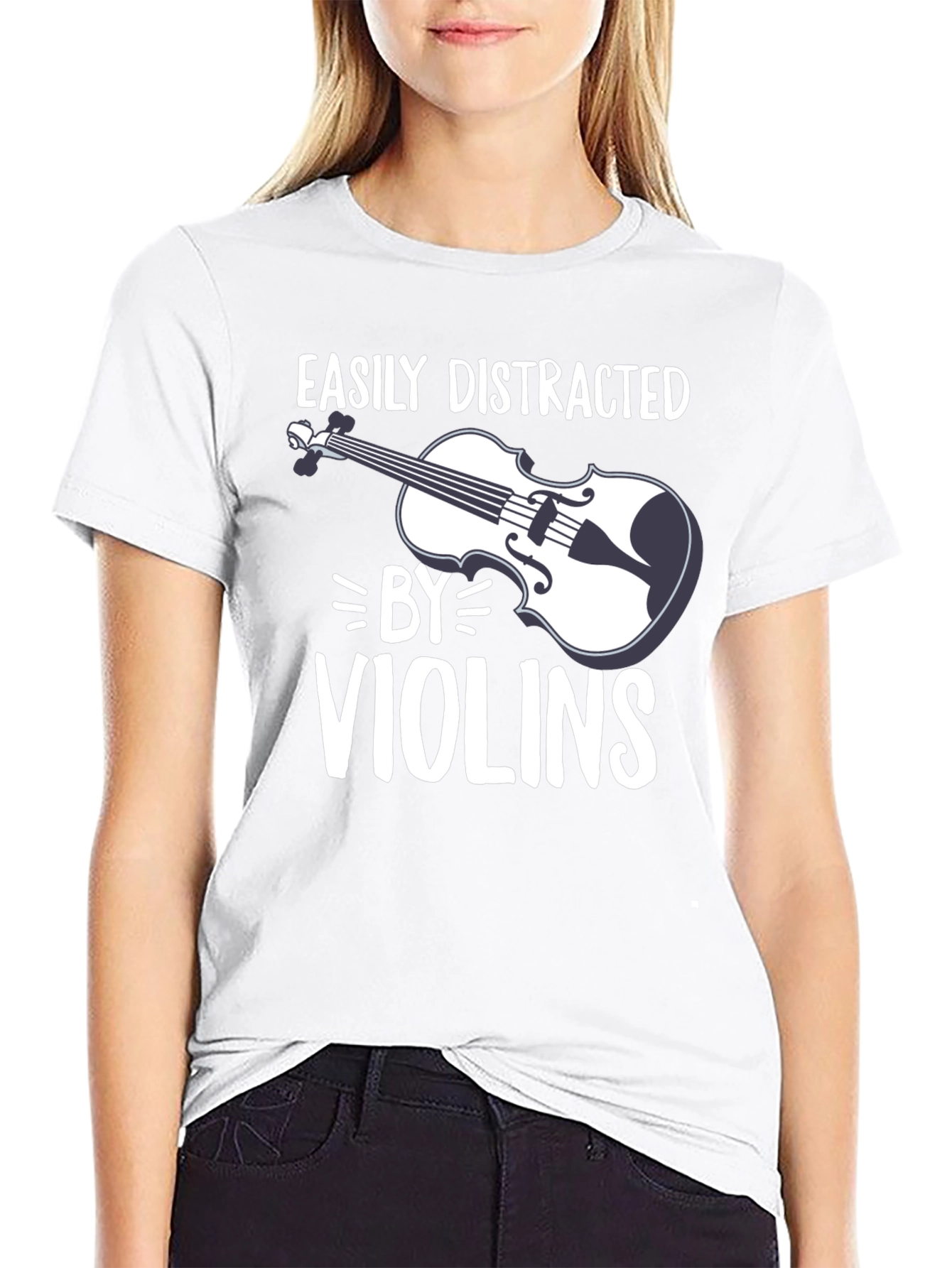 Easily Distracted by Violins Graphic Tee