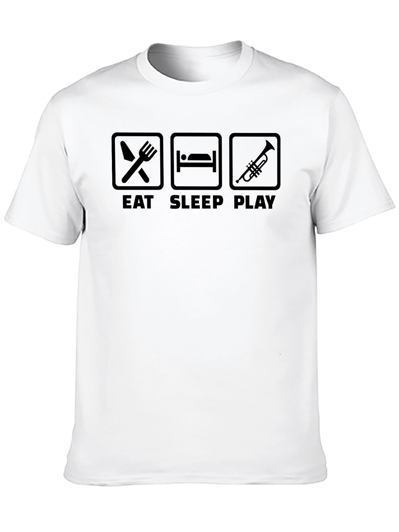 Eat Sleep Play Trumpet Black T-Shirt