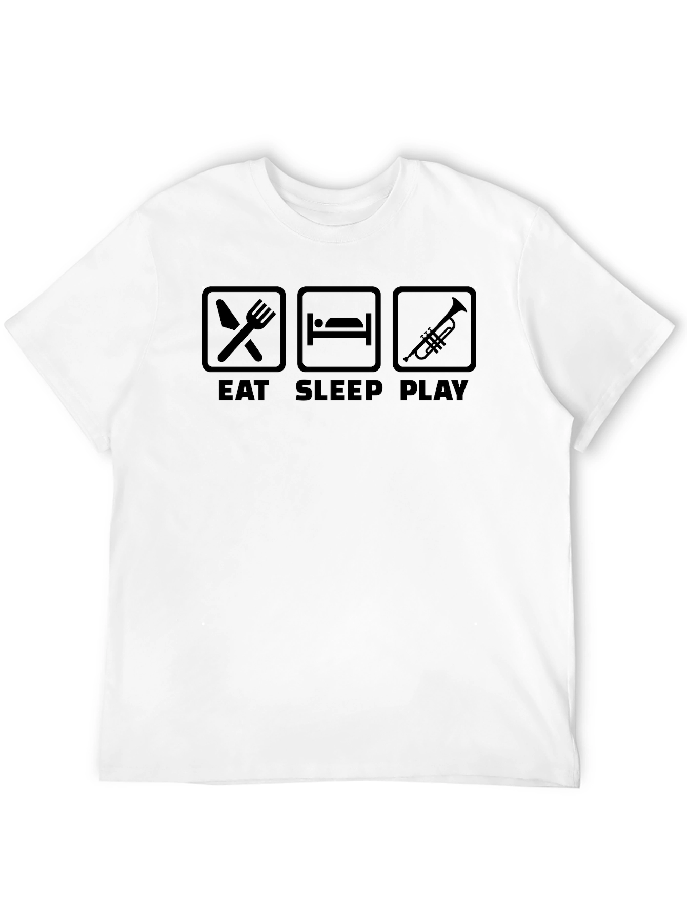 Eat Sleep Play Trumpet Black T-Shirt
