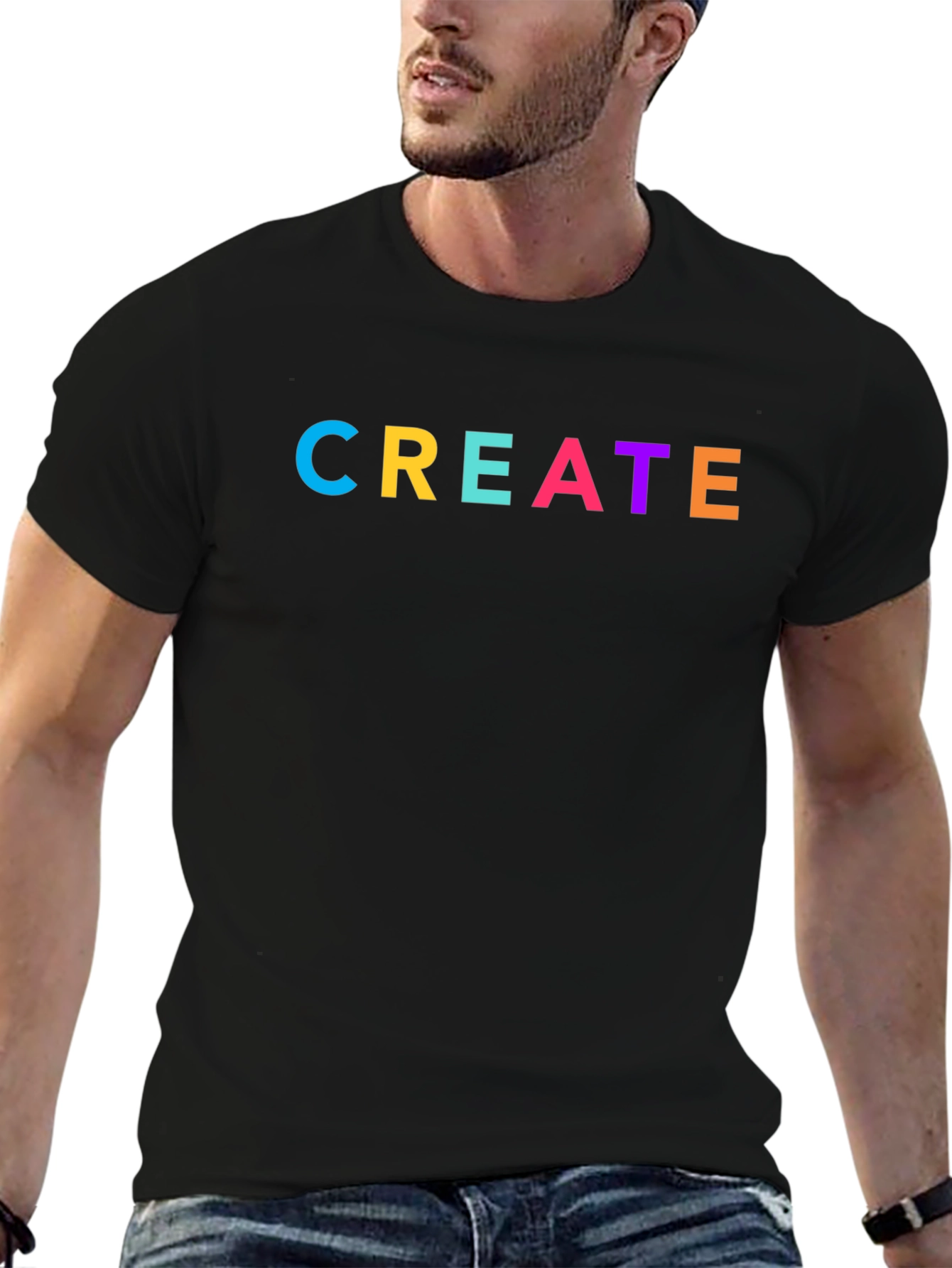 CREATE Colorful Graphic T-Shirt