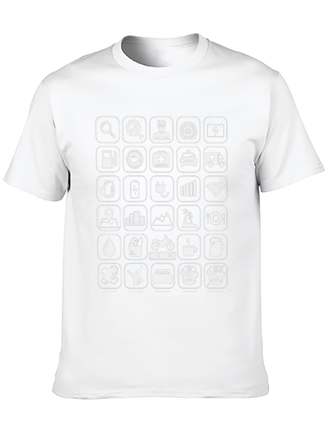 Icon Grid Graphic Tee - Black
