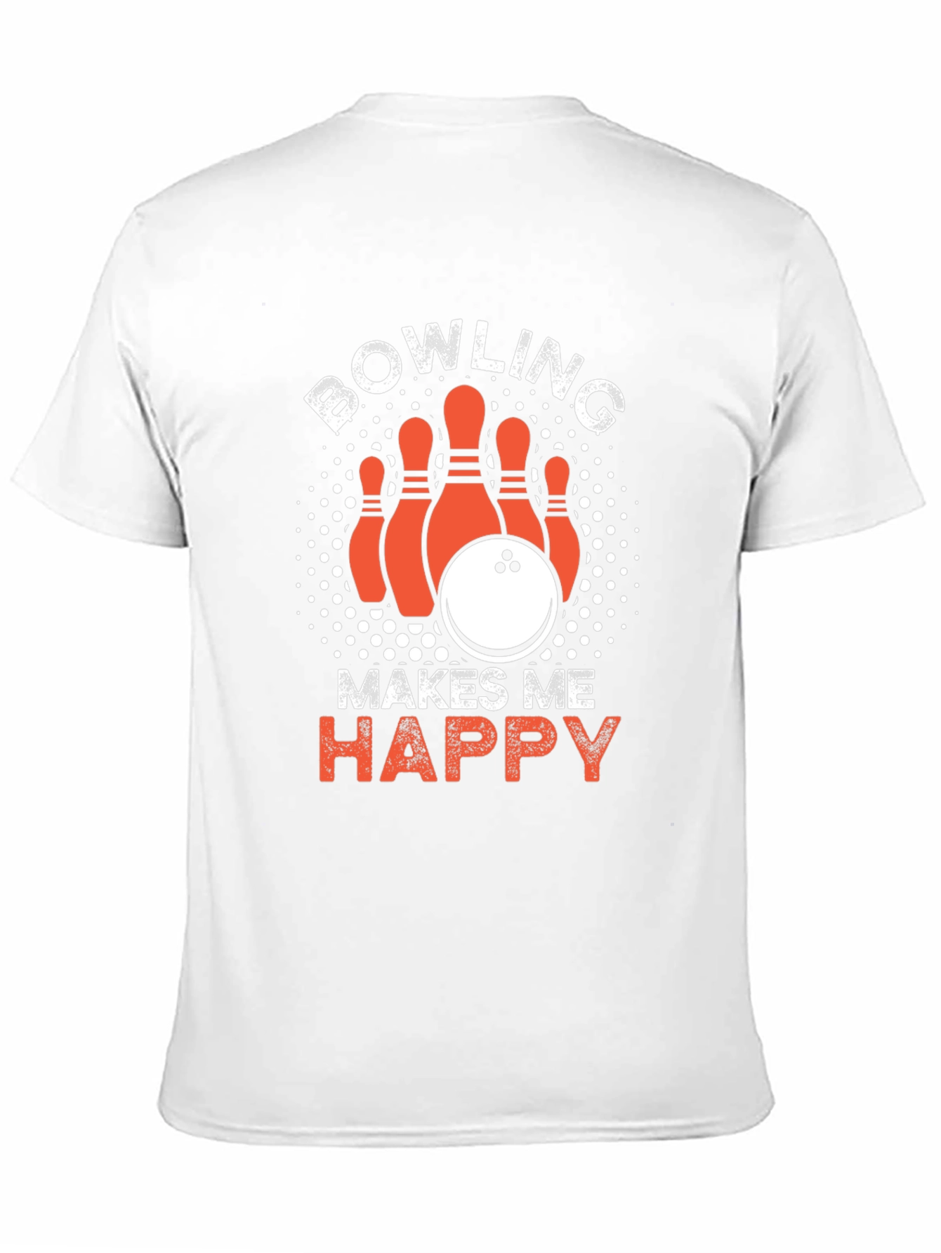 Bowling Makes Me Happy Black T-Shirt
