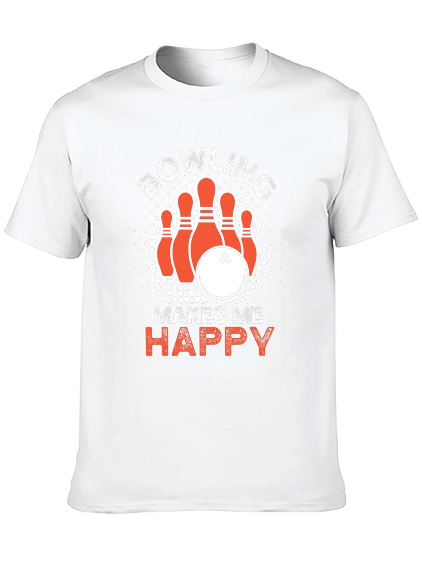 Bowling Makes Me Happy Black T-Shirt