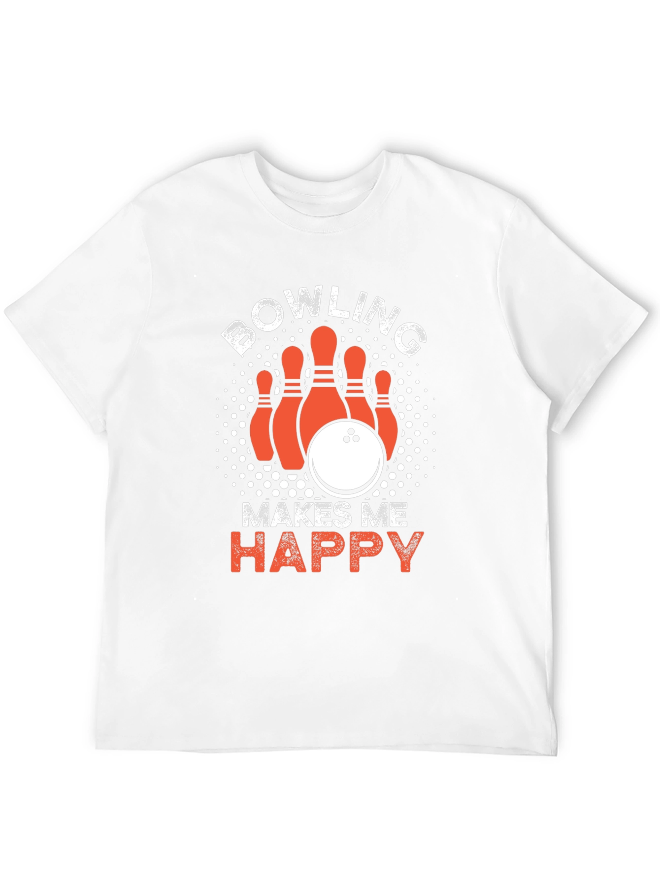 Bowling Makes Me Happy Black T-Shirt