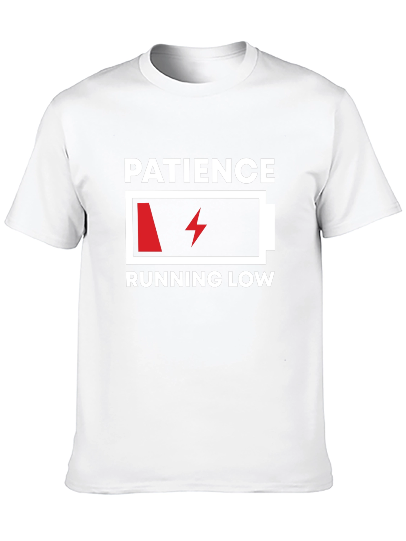 Patience Running Low Graphic Tee - Black Humor