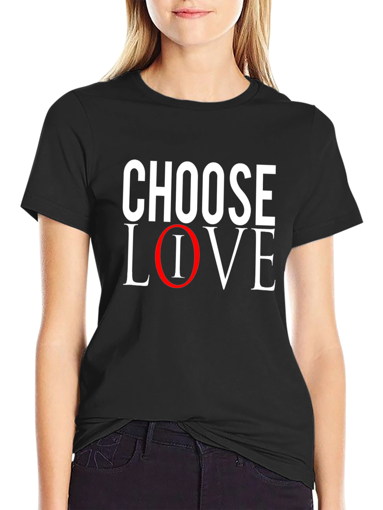 Choose Love T-Shirt - Black Casual Tee