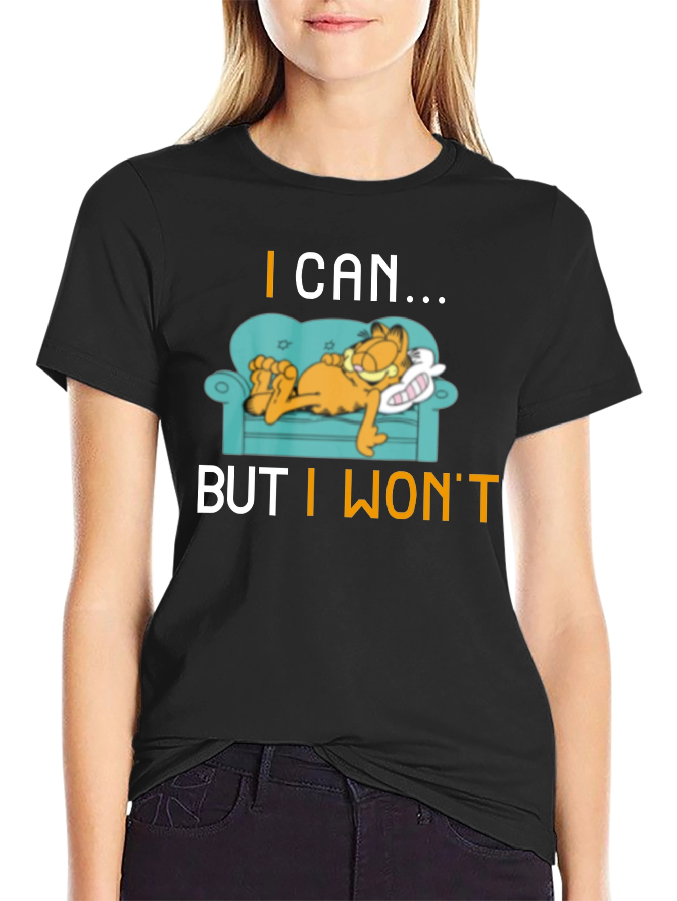I Can But I Wont Garfield T-Shirt