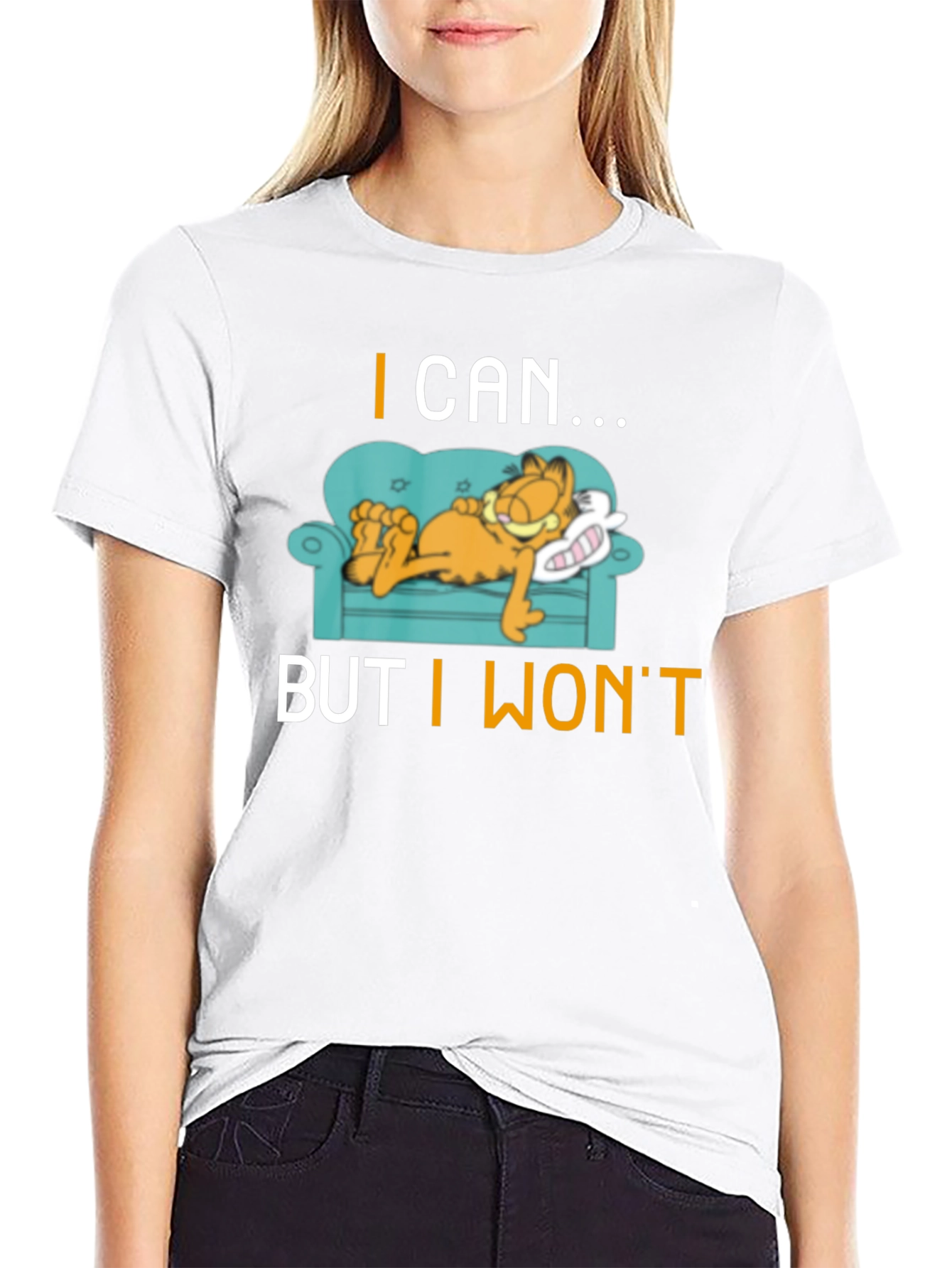 I Can But I Wont Garfield T-Shirt