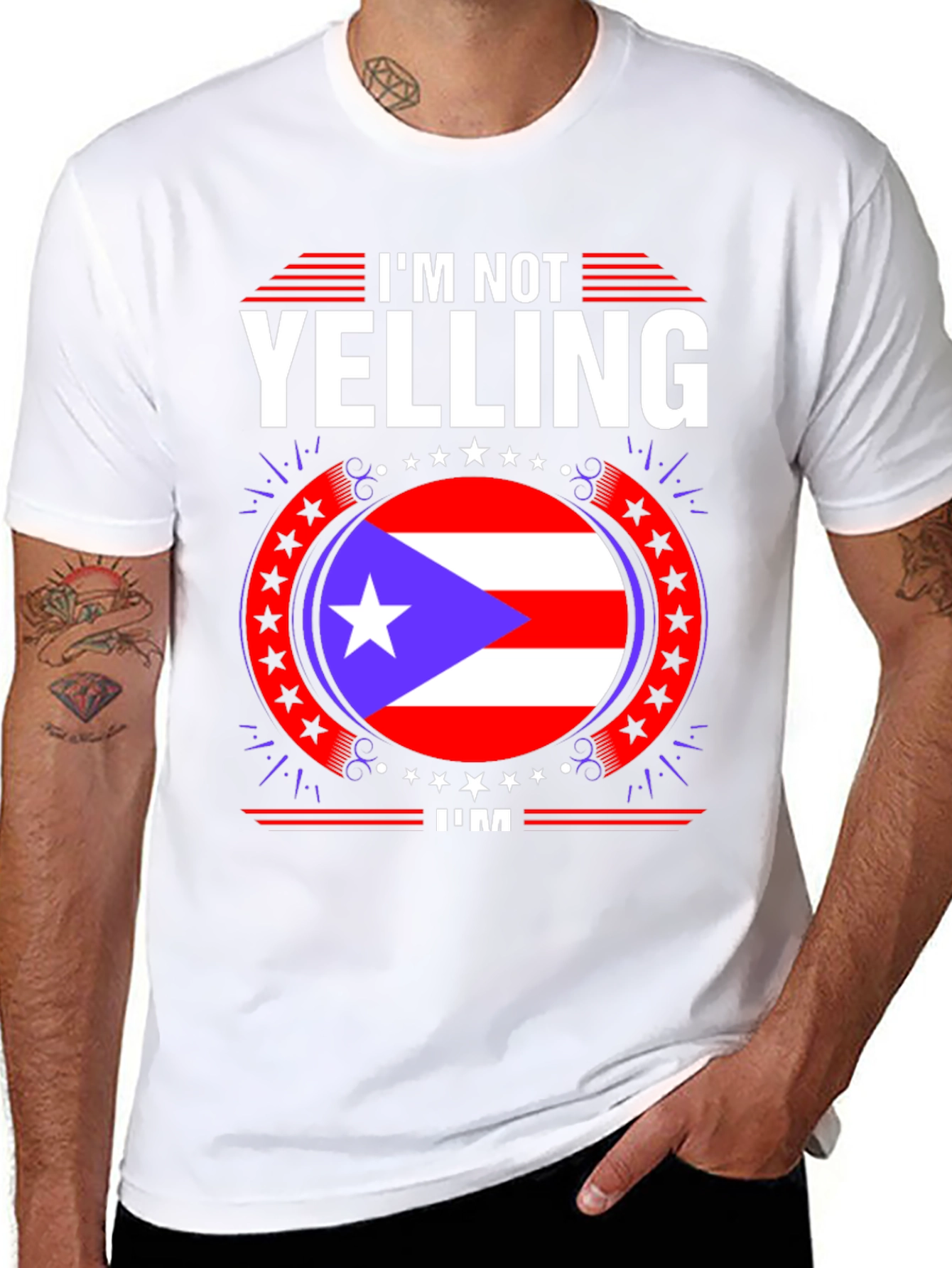 Puerto Rico Pride T-Shirt - Im Not Yelling!