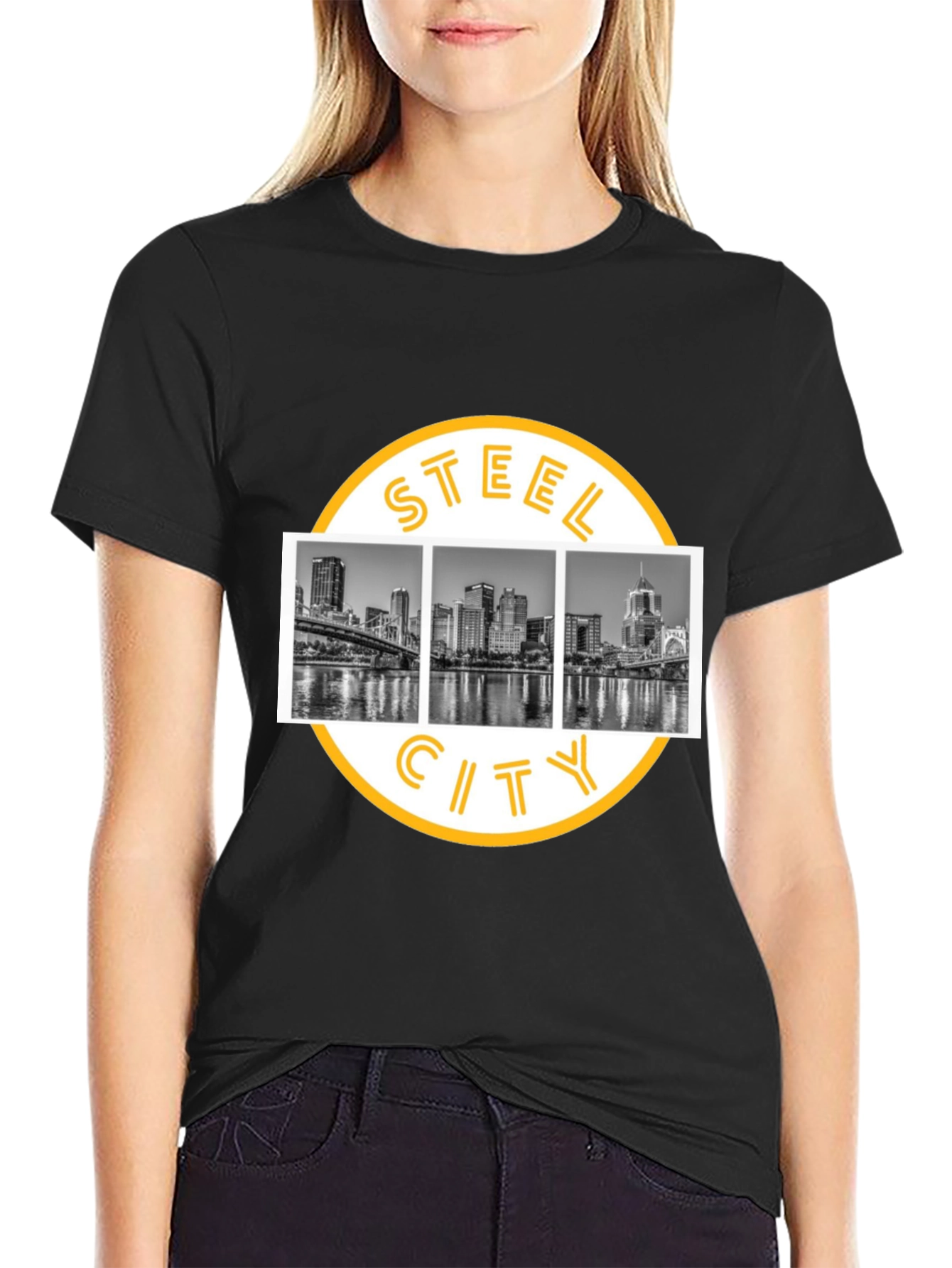Steel City Black Graphic Tee