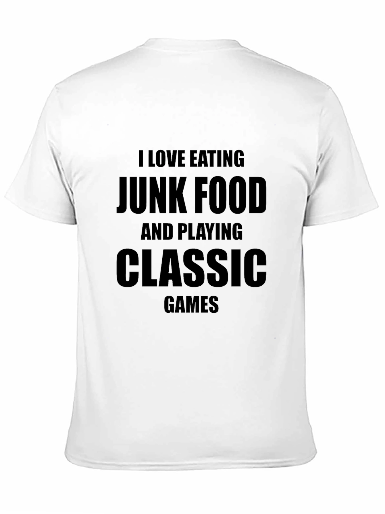 Funny Junk Food & Classic Games Black T-Shirt