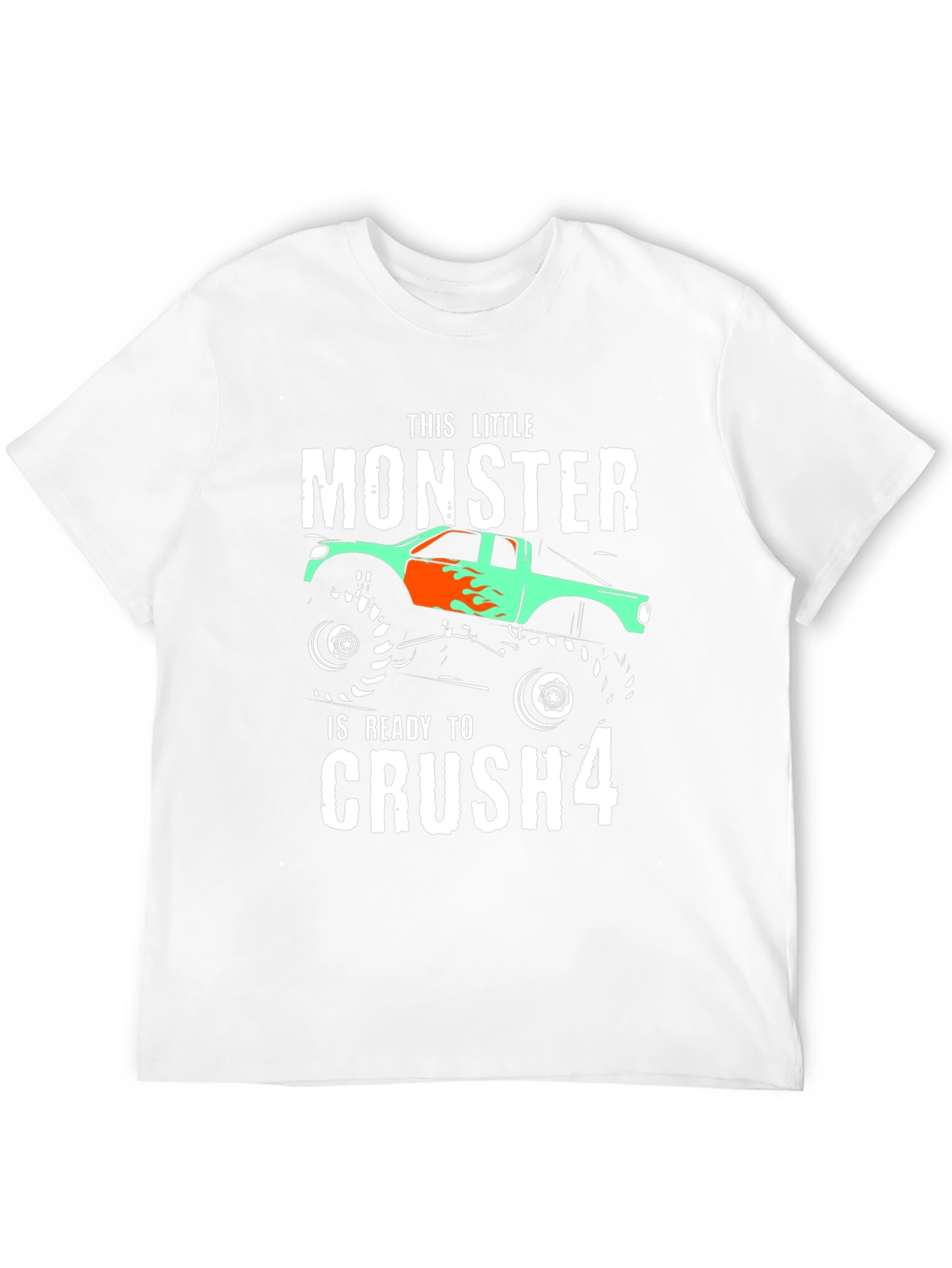 Monster Truck Birthday T-Shirt - Crush 4