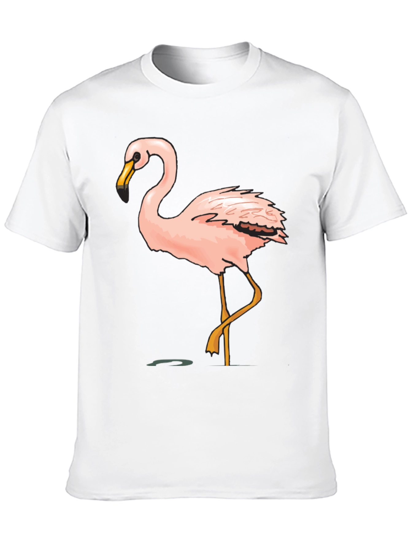 Mens Black Flamingo Graphic Tee