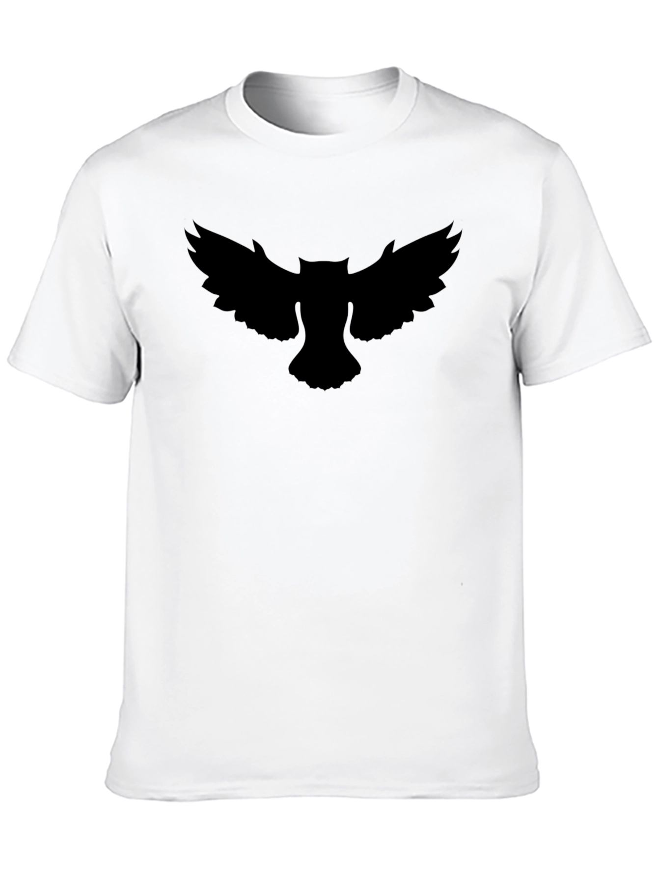 Mens Black T-Shirt with Owl Silhouette