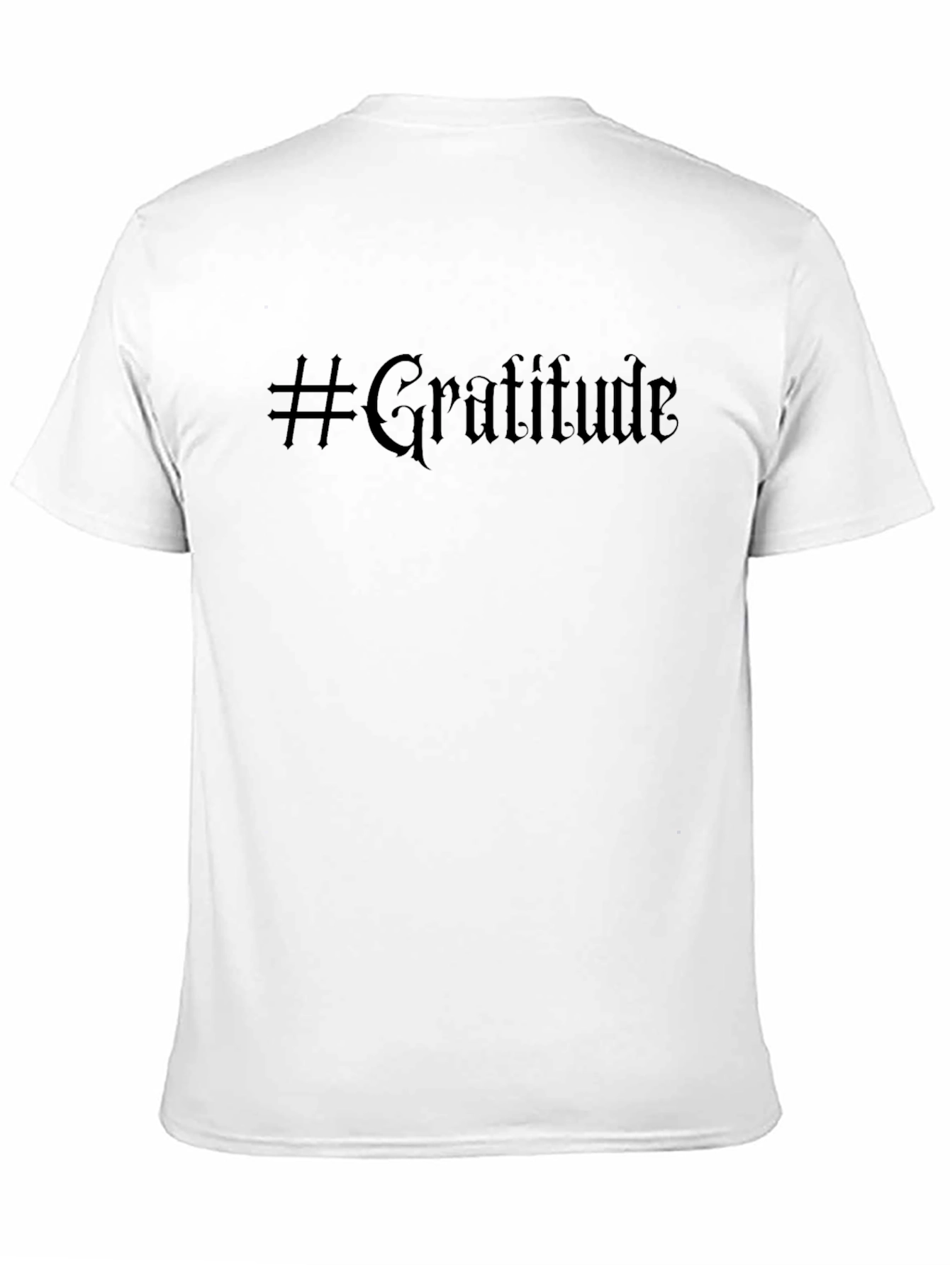 #Gratitude Gothic Style Black T-Shirt