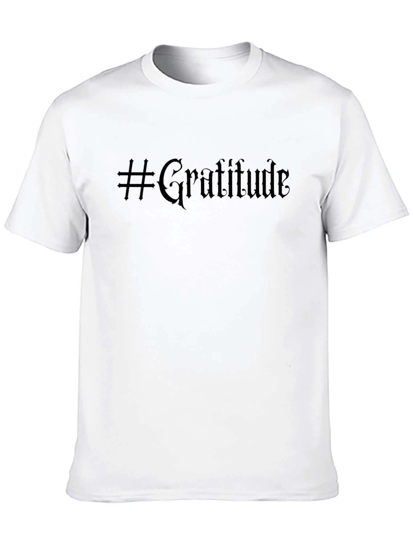 #Gratitude Gothic Style Black T-Shirt