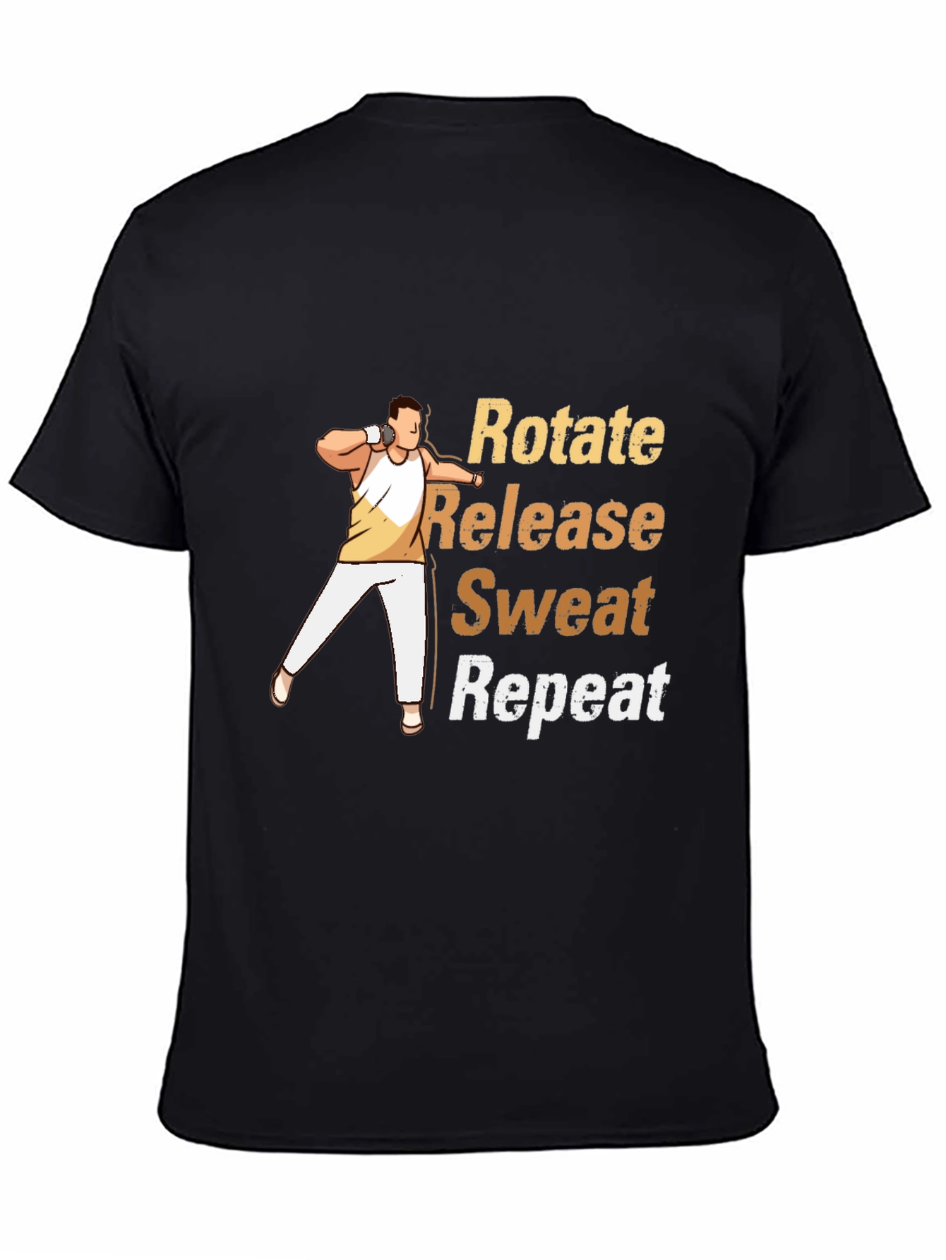 Rotate Release Sweat Repeat Mens Black T-Shirt