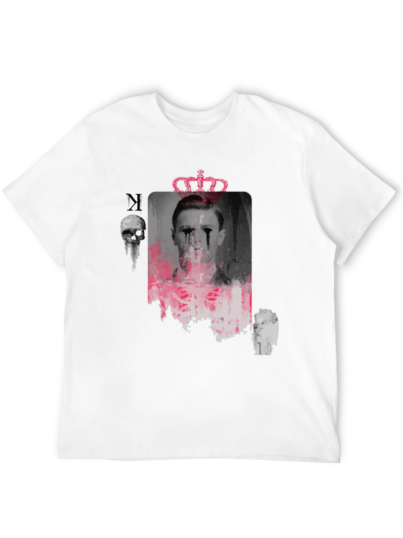 Edgy Graphic T-Shirt - Crowned Portrait Design