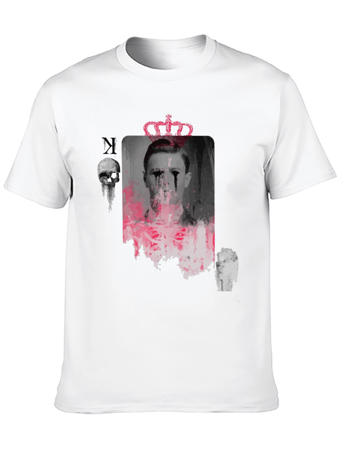 Edgy Graphic T-Shirt - Crowned Portrait Design
