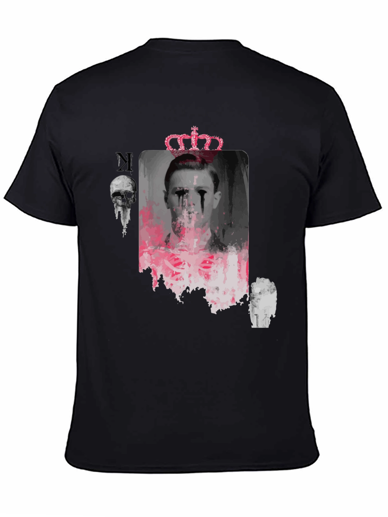 Edgy Graphic T-Shirt - Crowned Portrait Design