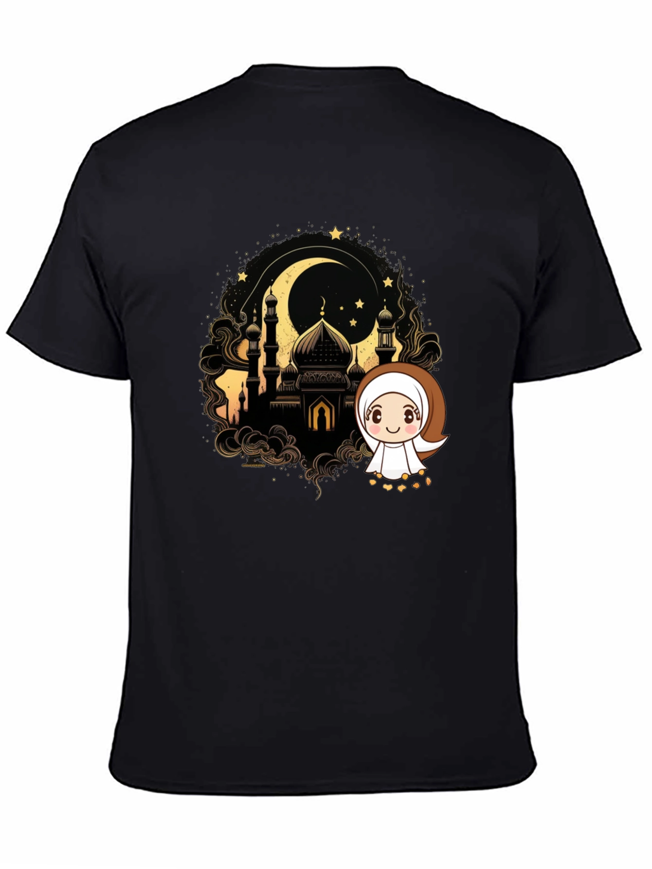 Eid Mubarak T-Shirt: Islamic Mosque Cartoon Design