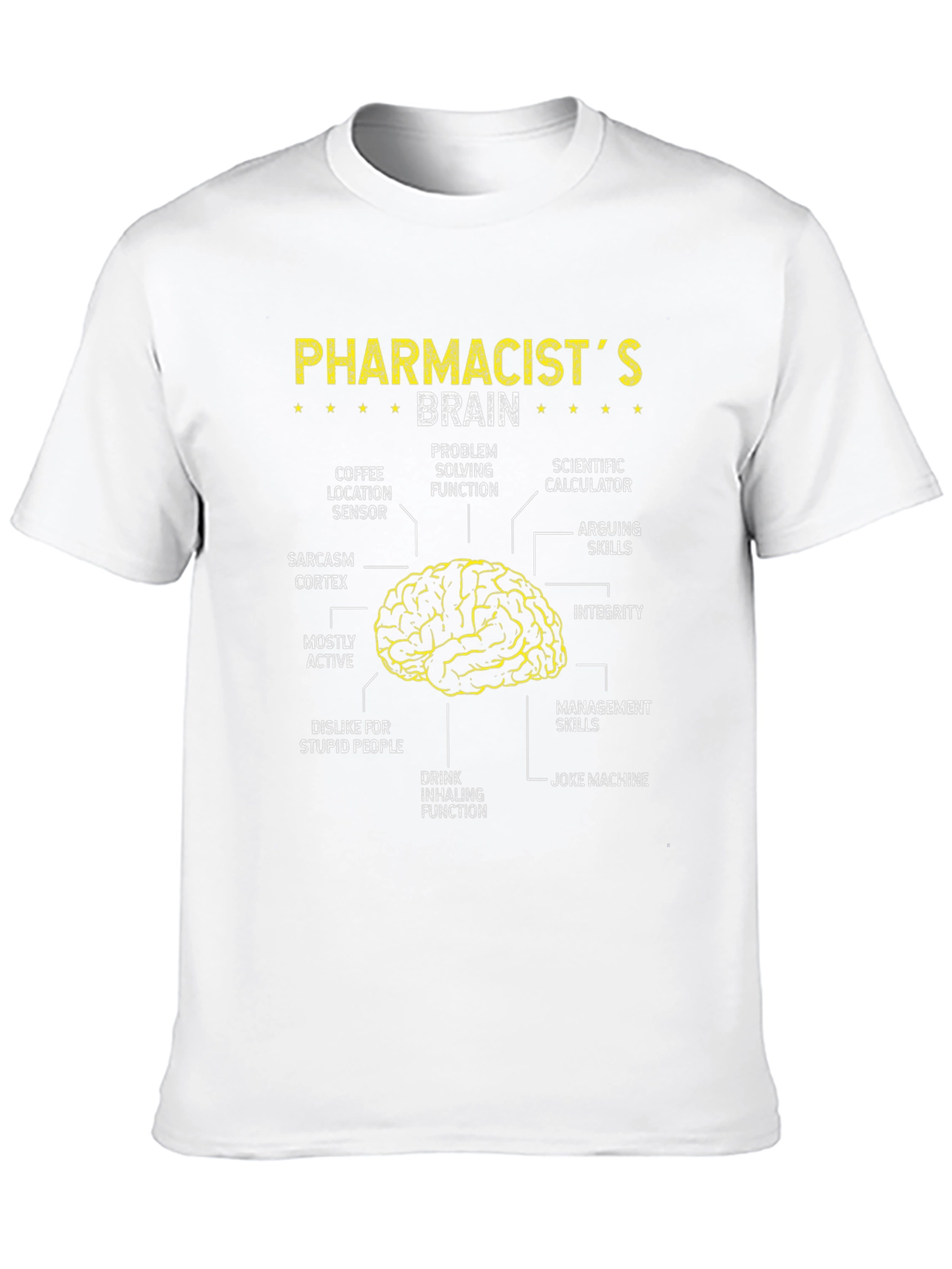Pharmacists Brain T-Shirt - Anatomy Humor Tee