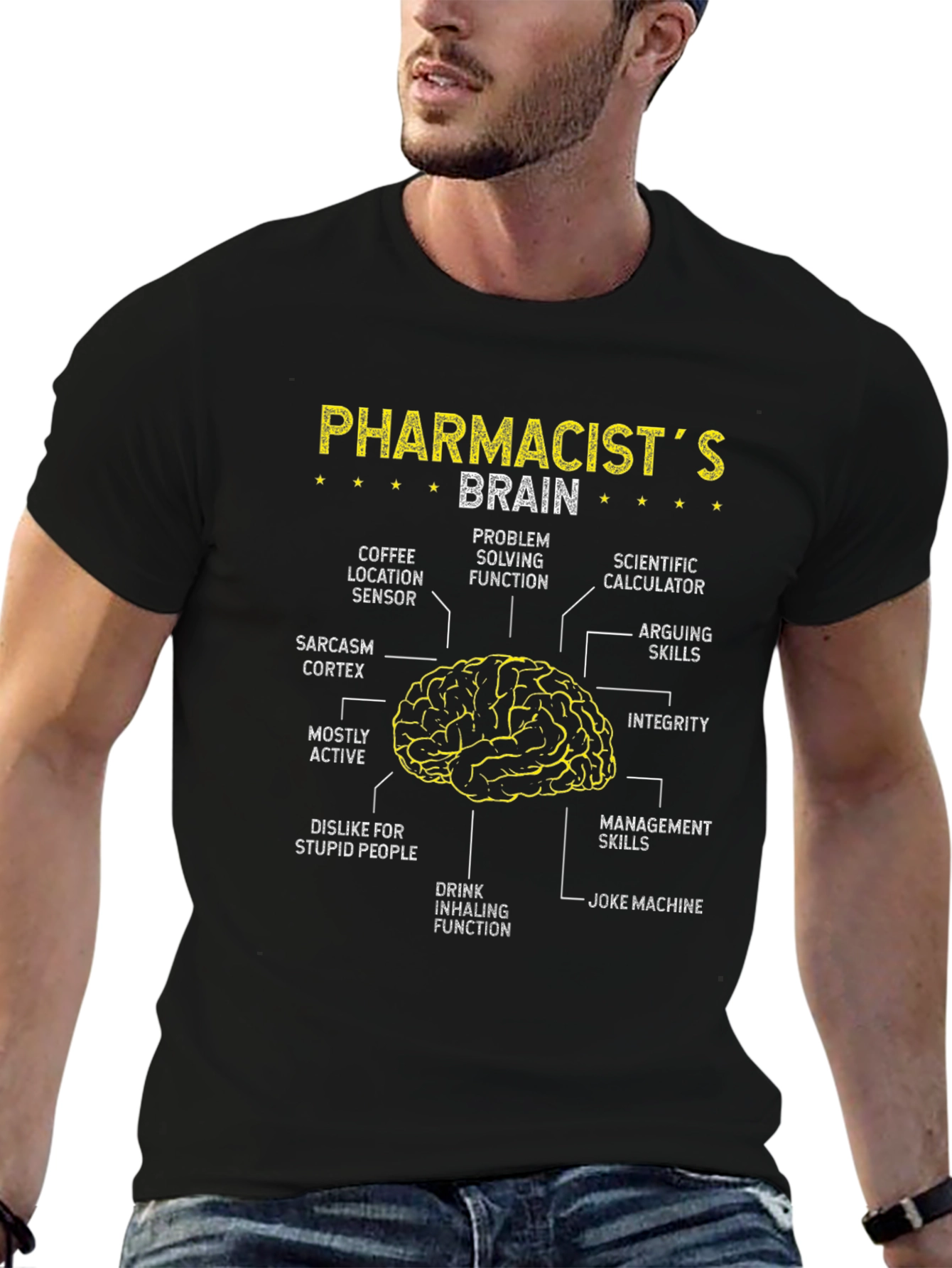 Pharmacists Brain T-Shirt - Anatomy Humor Tee