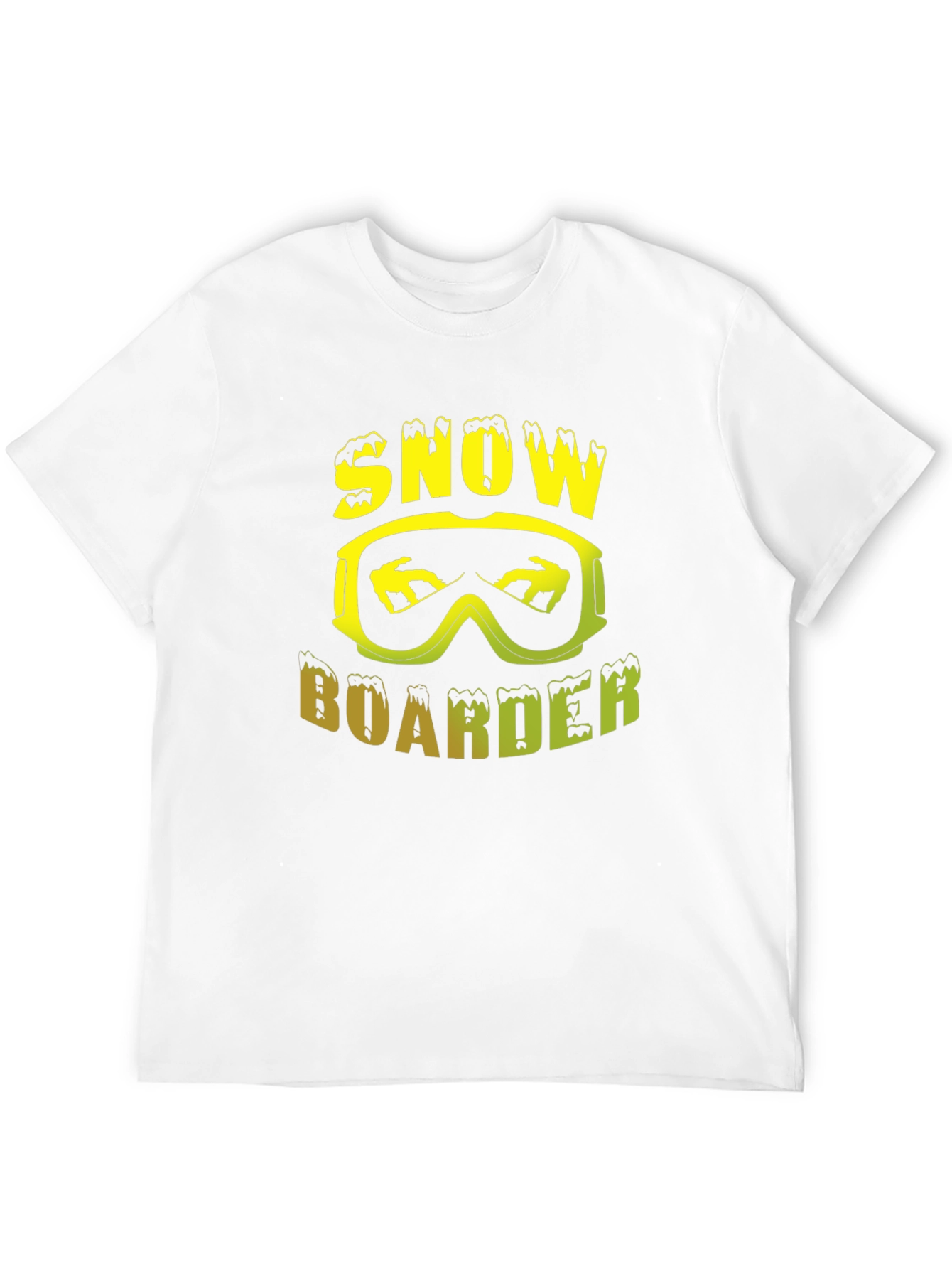 Snowboarder Graphic Tee - Black Crew Neck