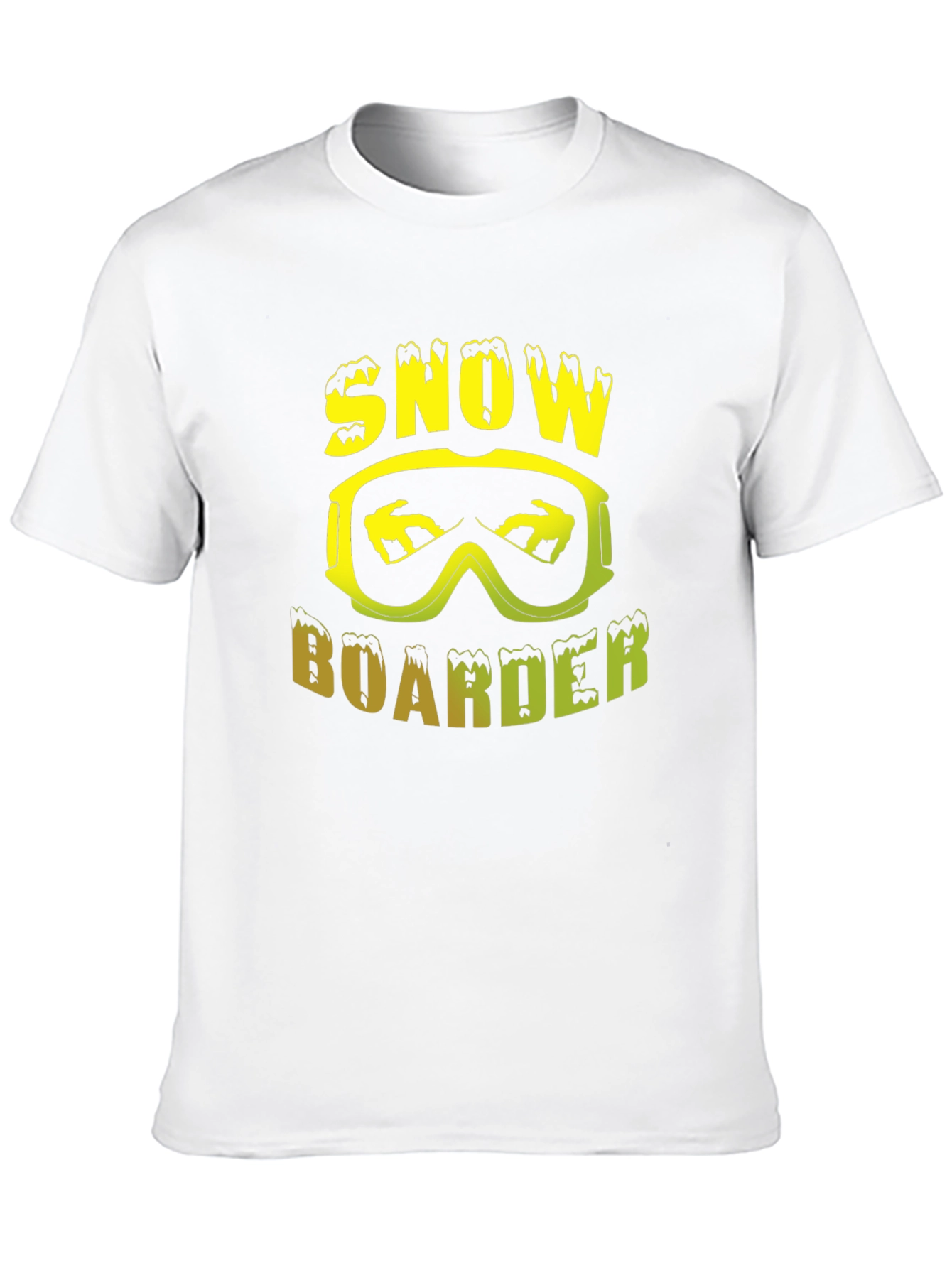 Snowboarder Graphic Tee - Black Crew Neck