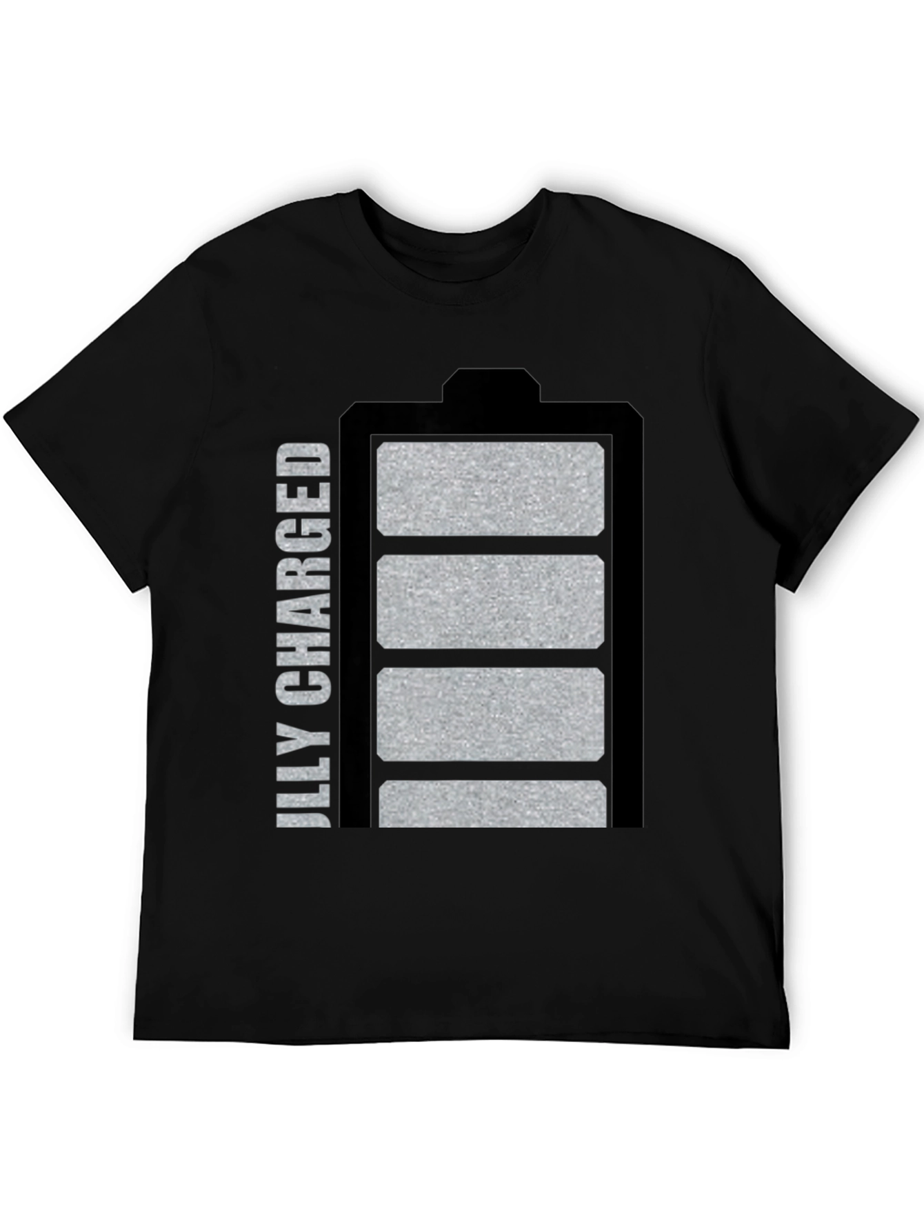 Fully Charged Battery Graphic Tee - Black