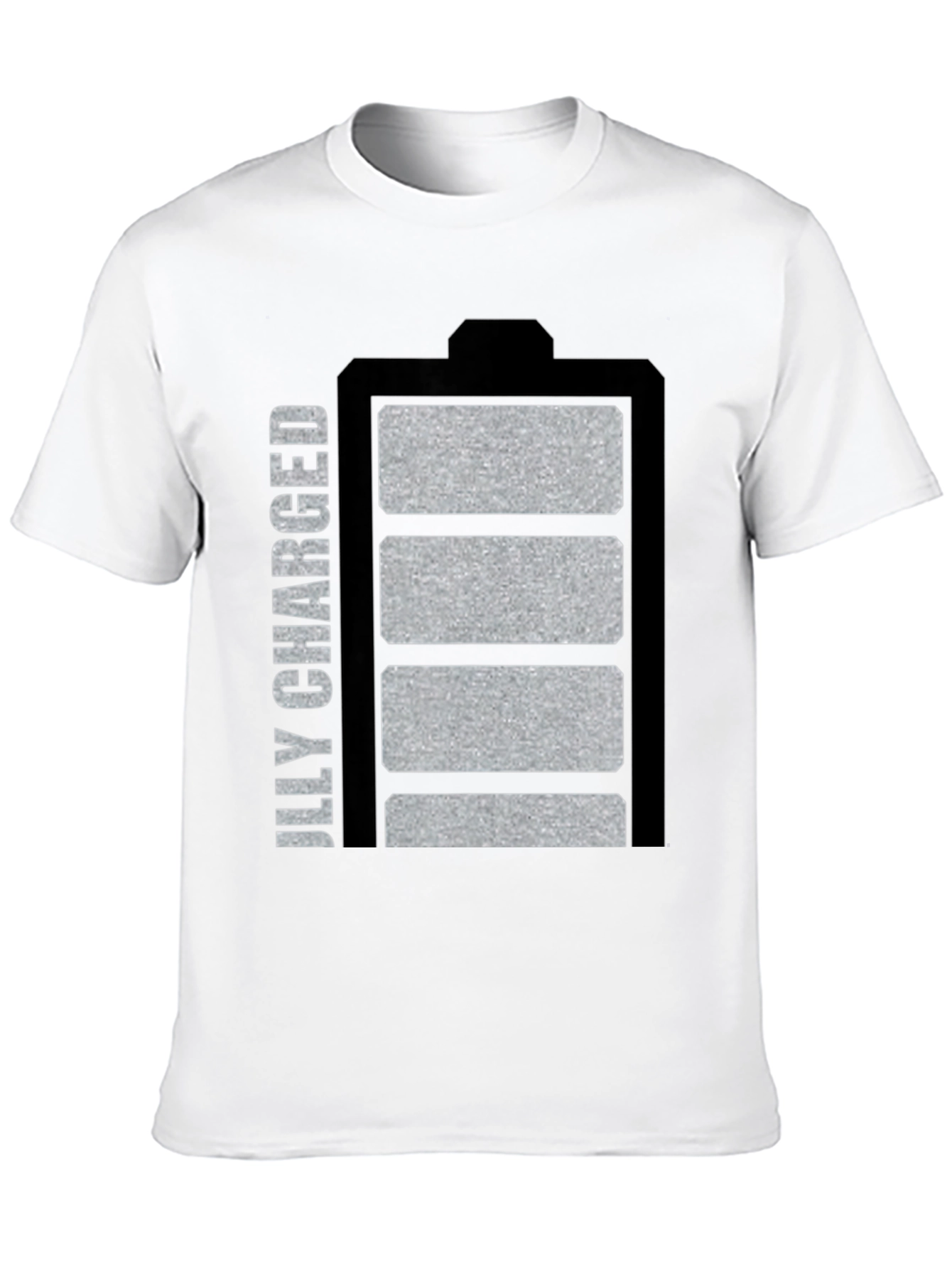 Fully Charged Battery Graphic Tee - Black