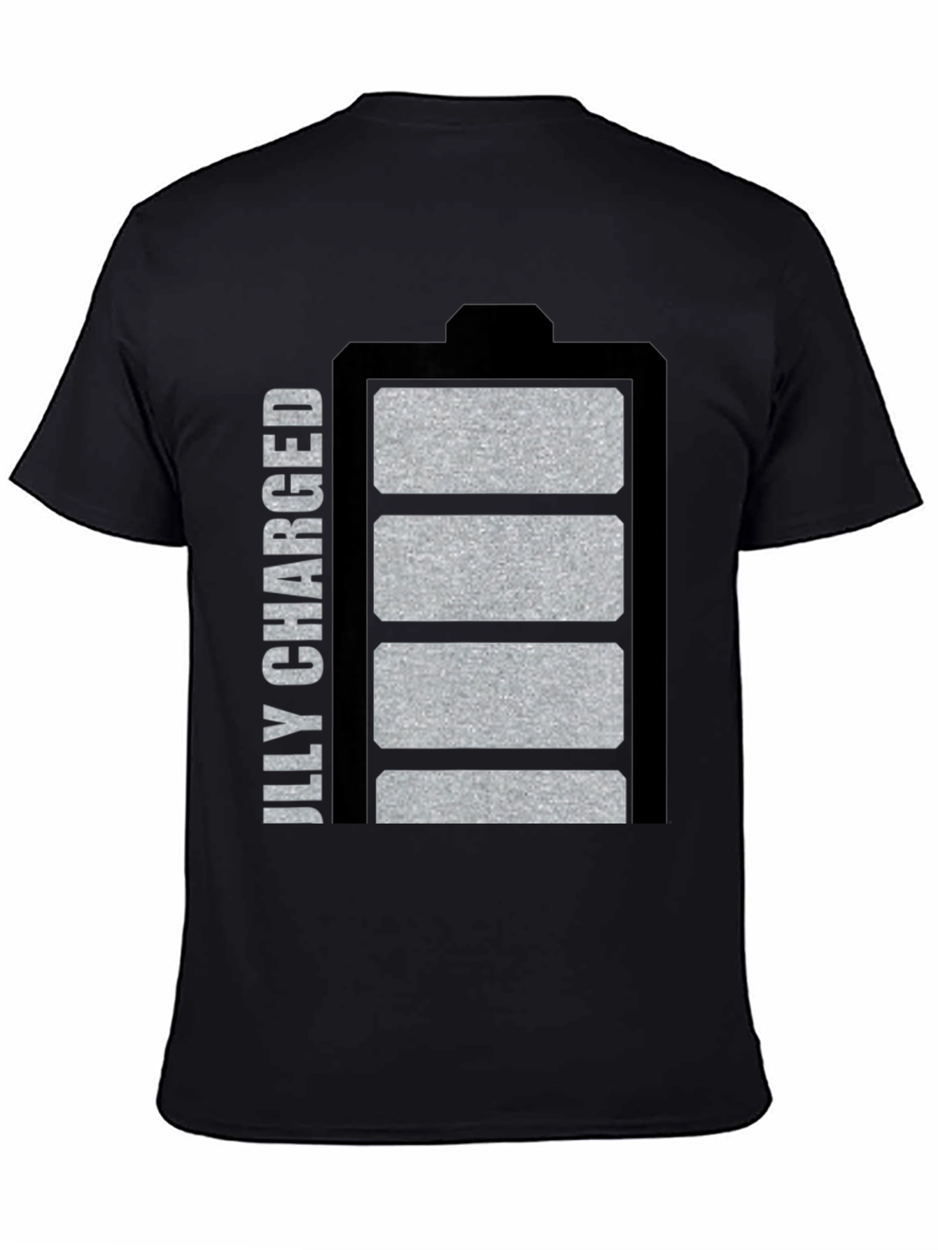 Fully Charged Battery Graphic Tee - Black