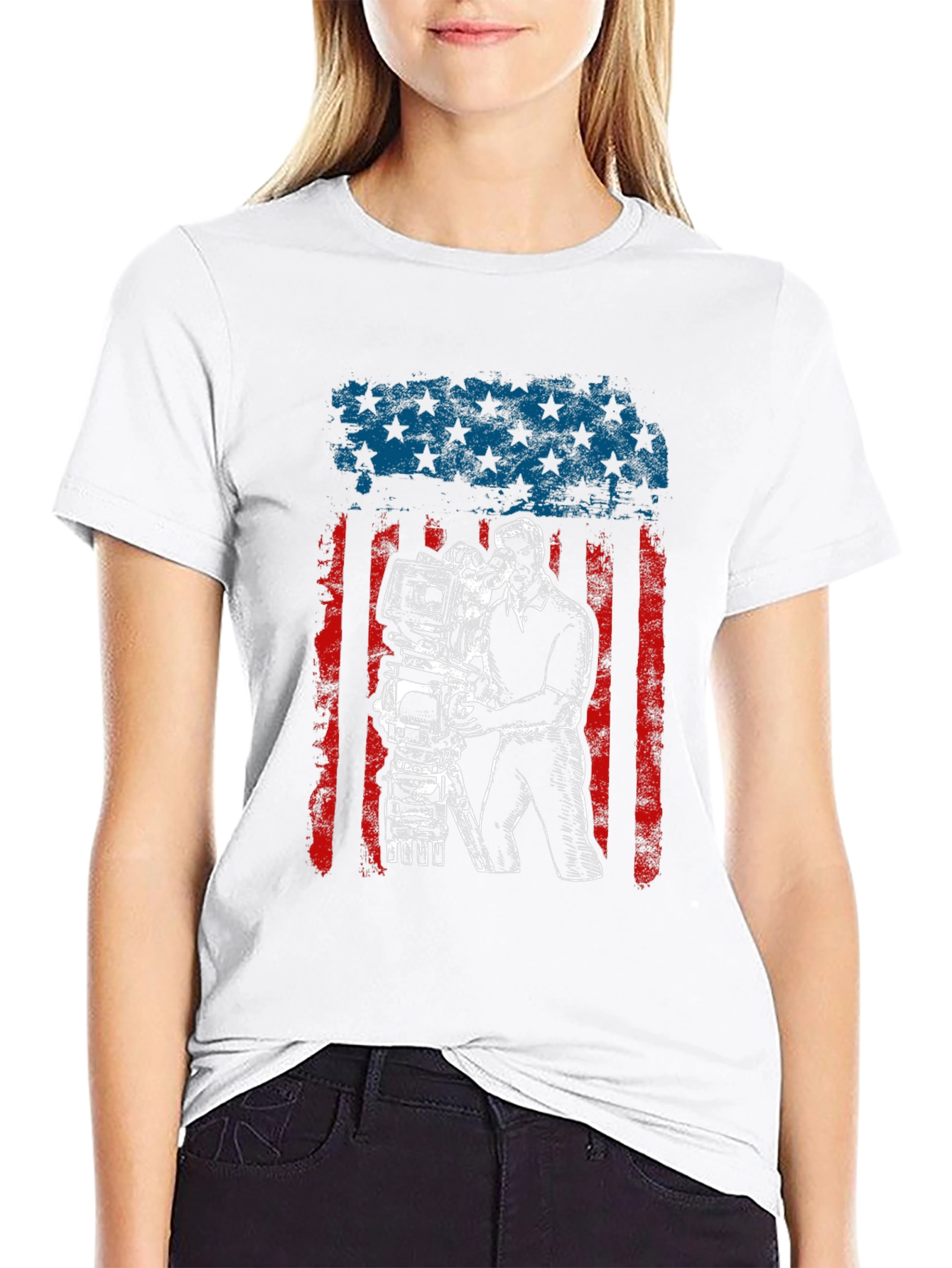 American Flag Cinematographer T-Shirt