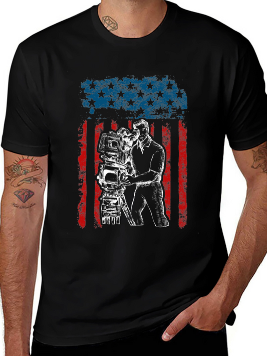 American Flag Cinematographer T-Shirt