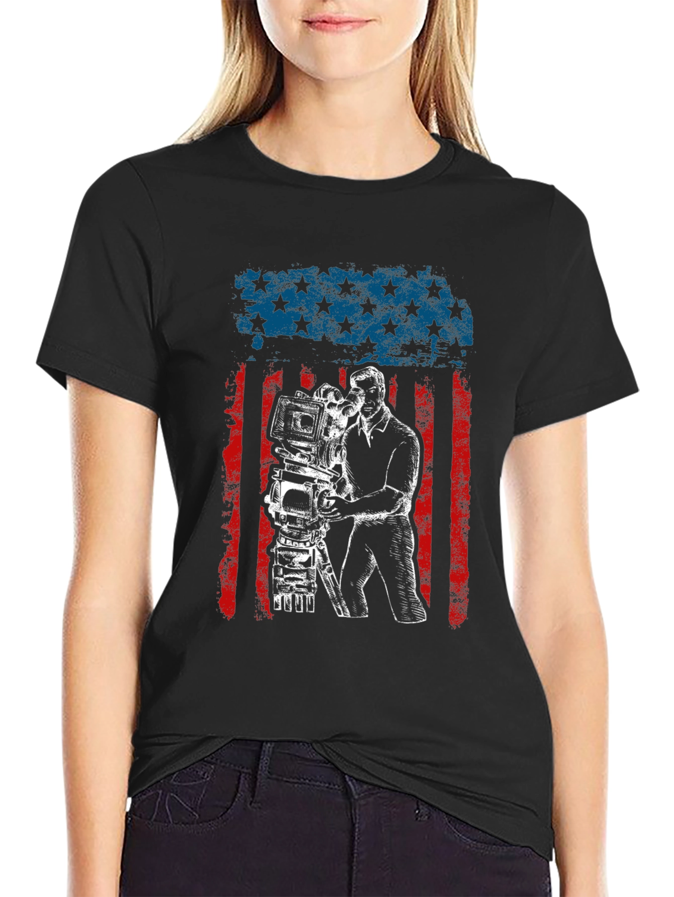 American Flag Cinematographer T-Shirt