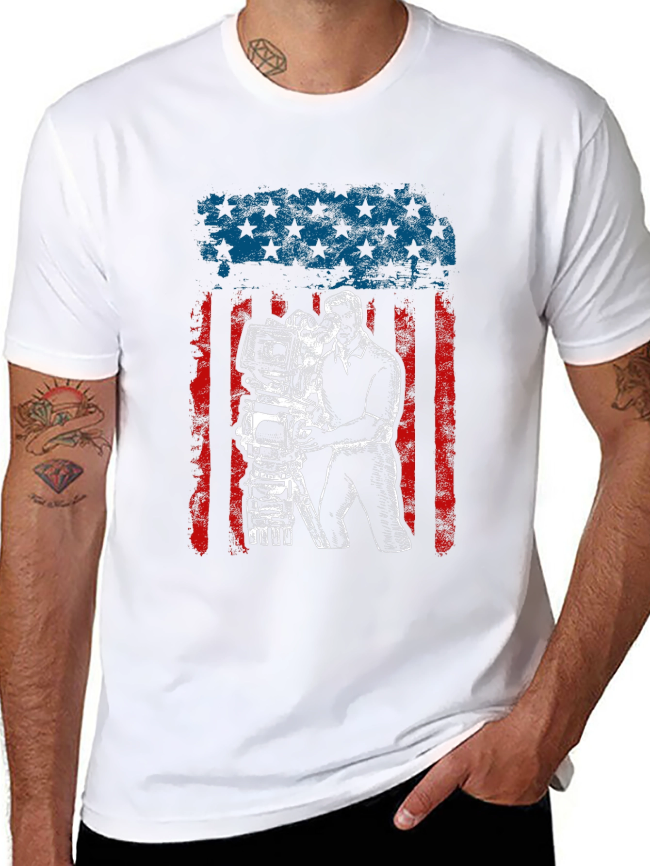 American Flag Cinematographer T-Shirt