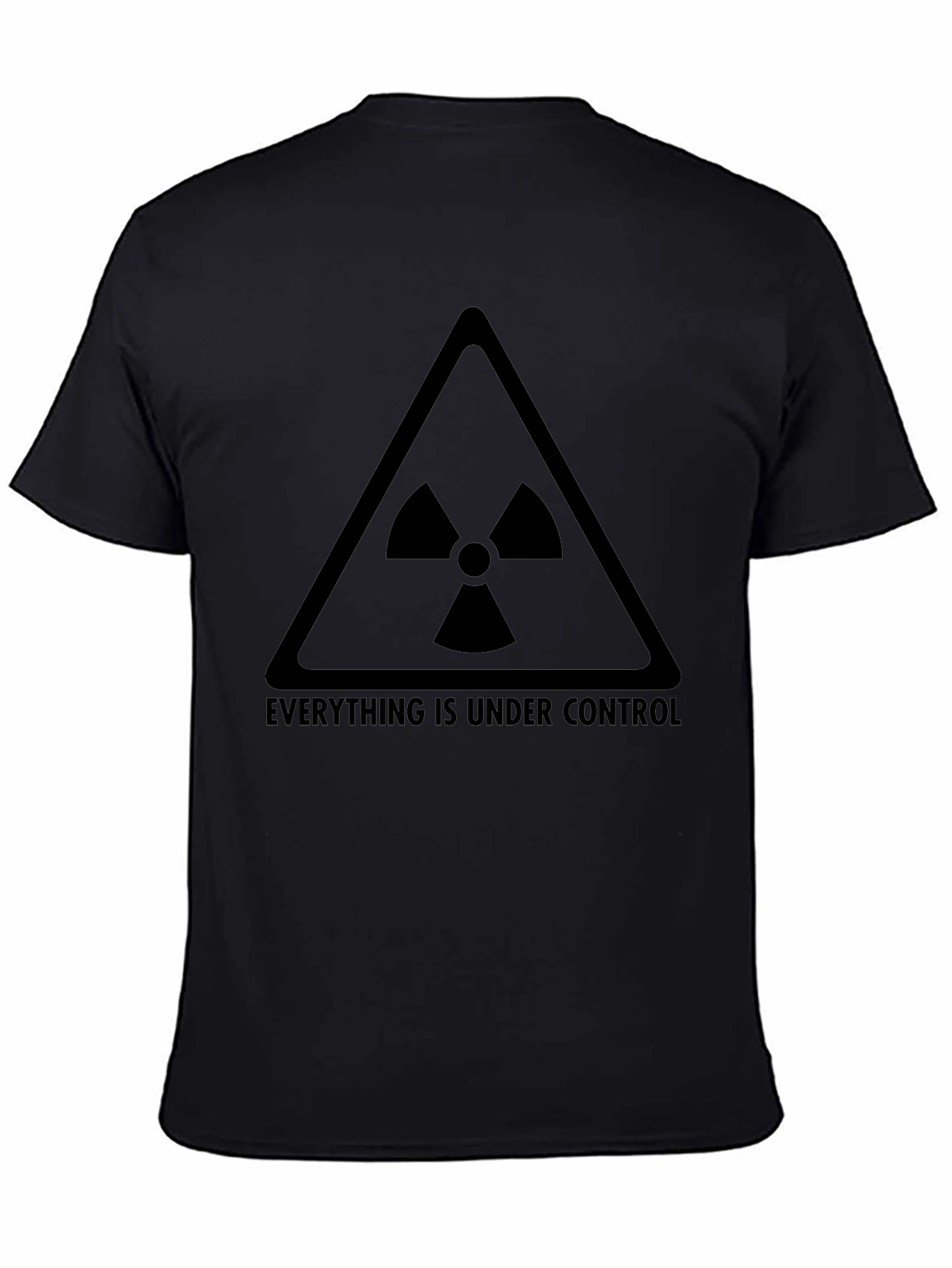 Everything is Under Control Mens Black Graphic T-Shirt