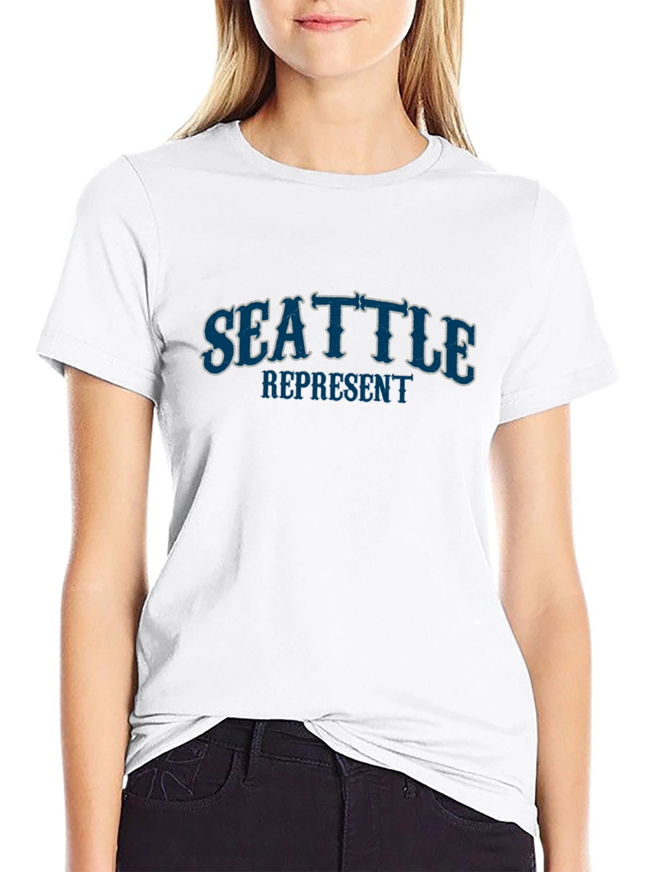 Seattle Represent Graphic T-Shirt - Black