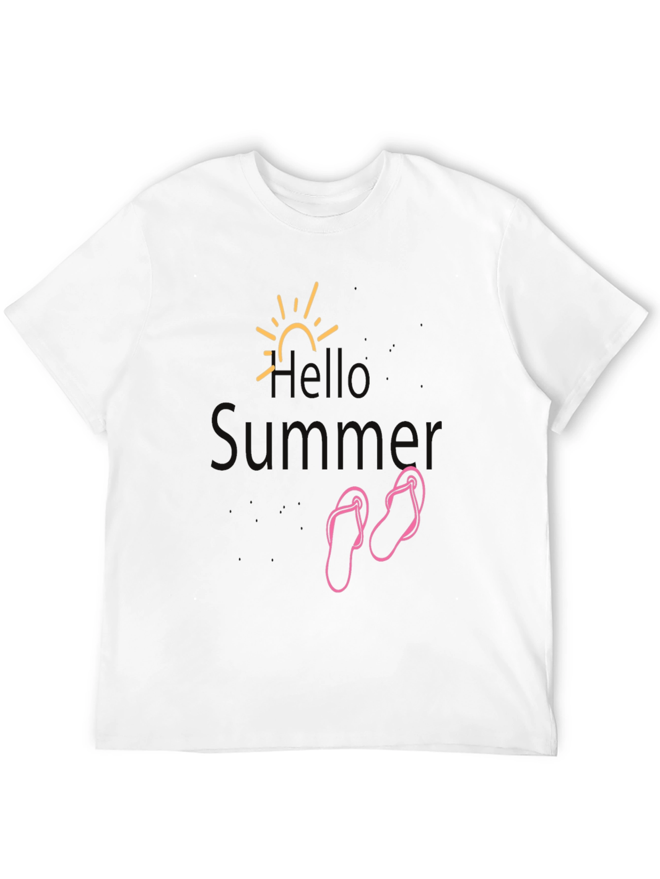 Hello Summer Black Graphic Tee